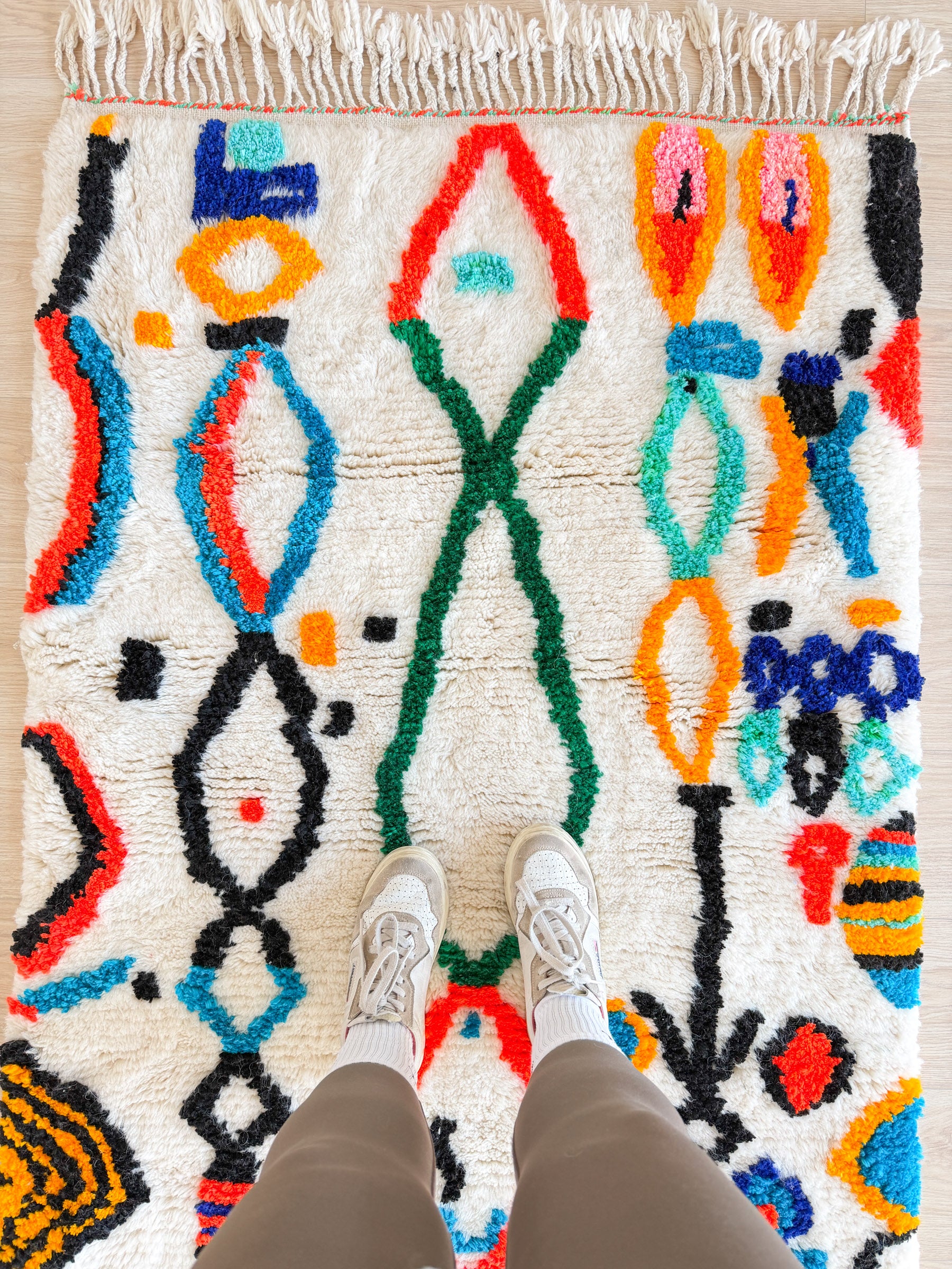 Tapis berbère coloré 102 x 169 cm - n°2406