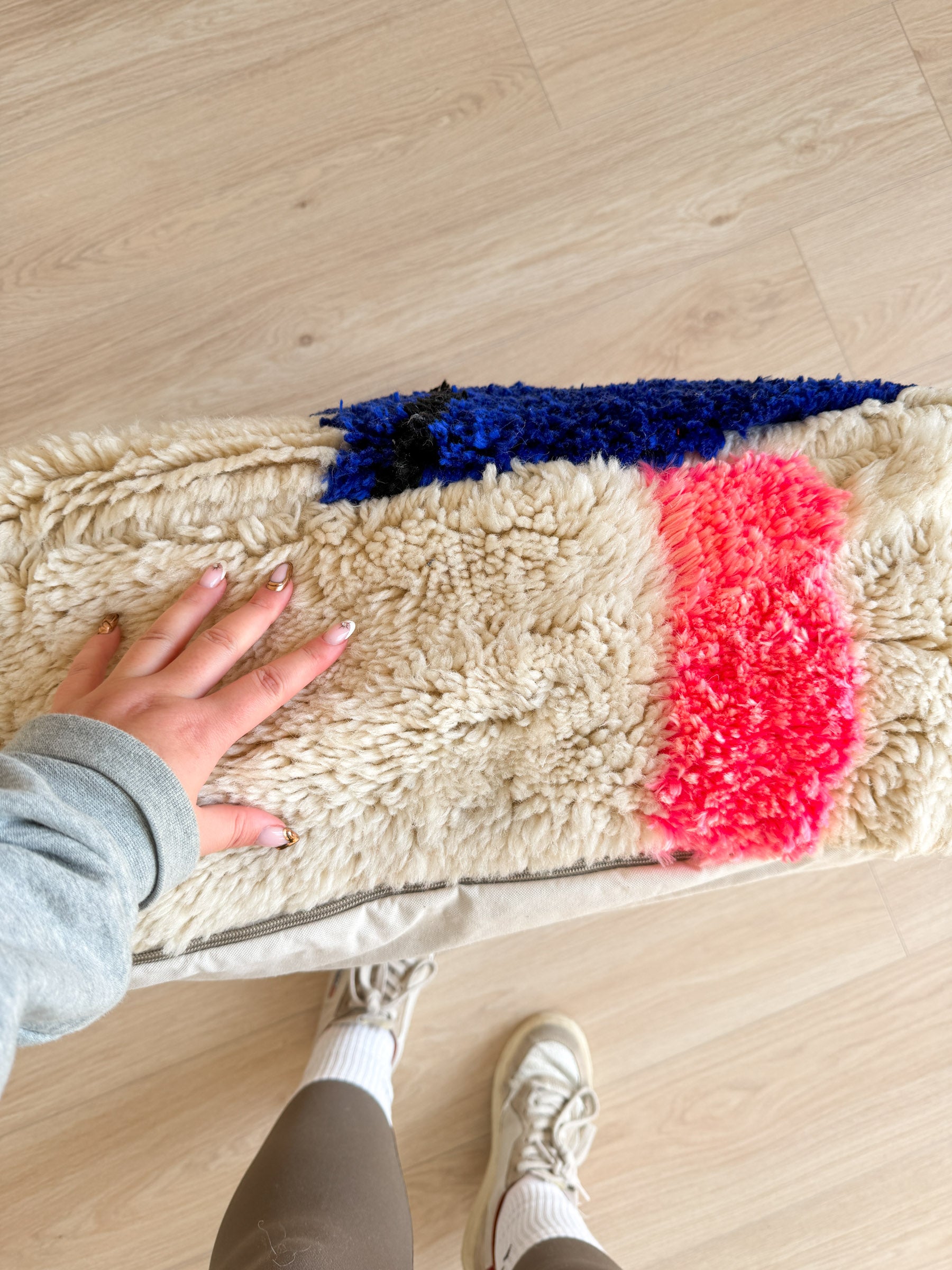 Pouf Marocain, pouf berbère coloré - 60 x 60 cm - n°76