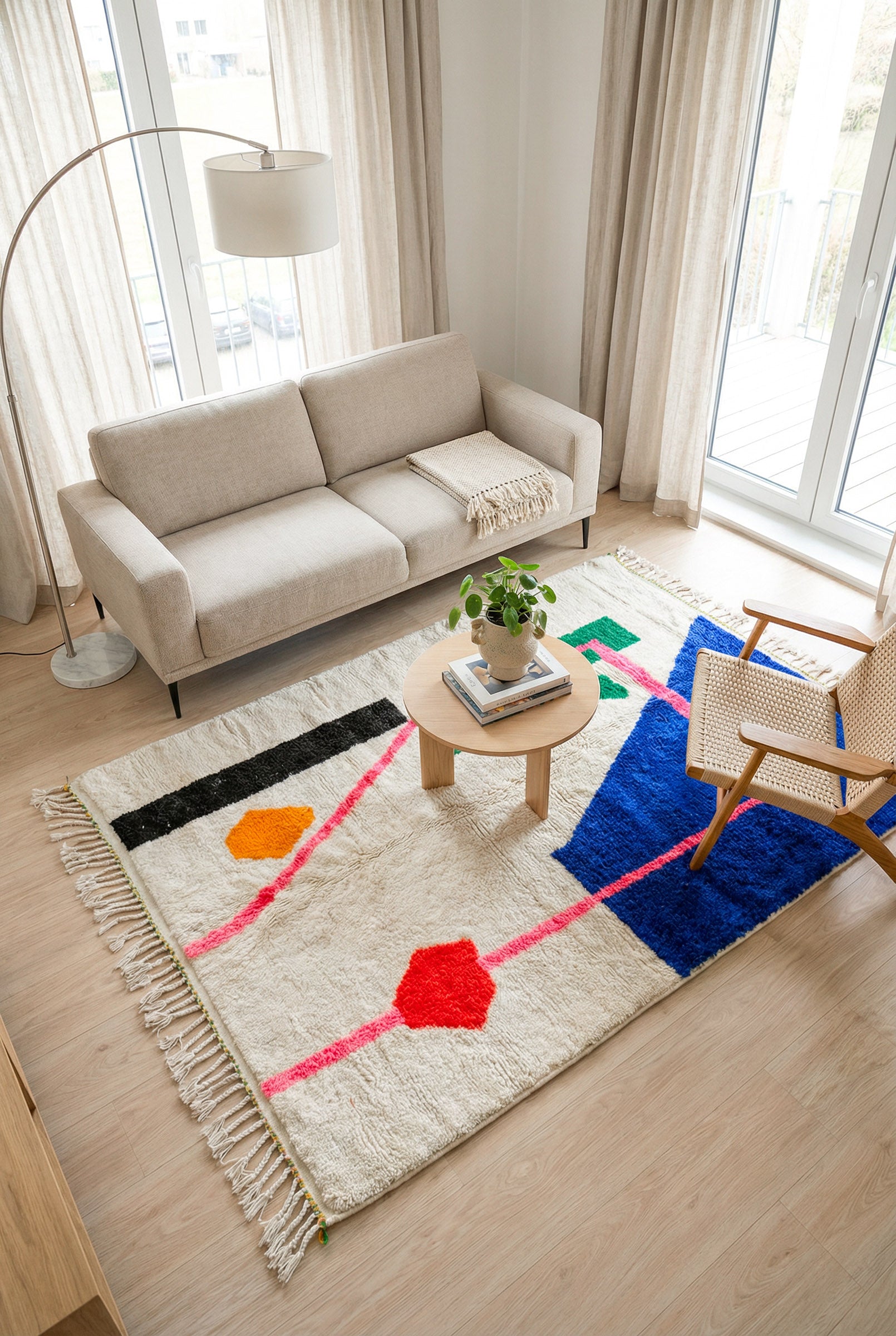 Colorful Berber rug 157 x 221 cm - No. 2426