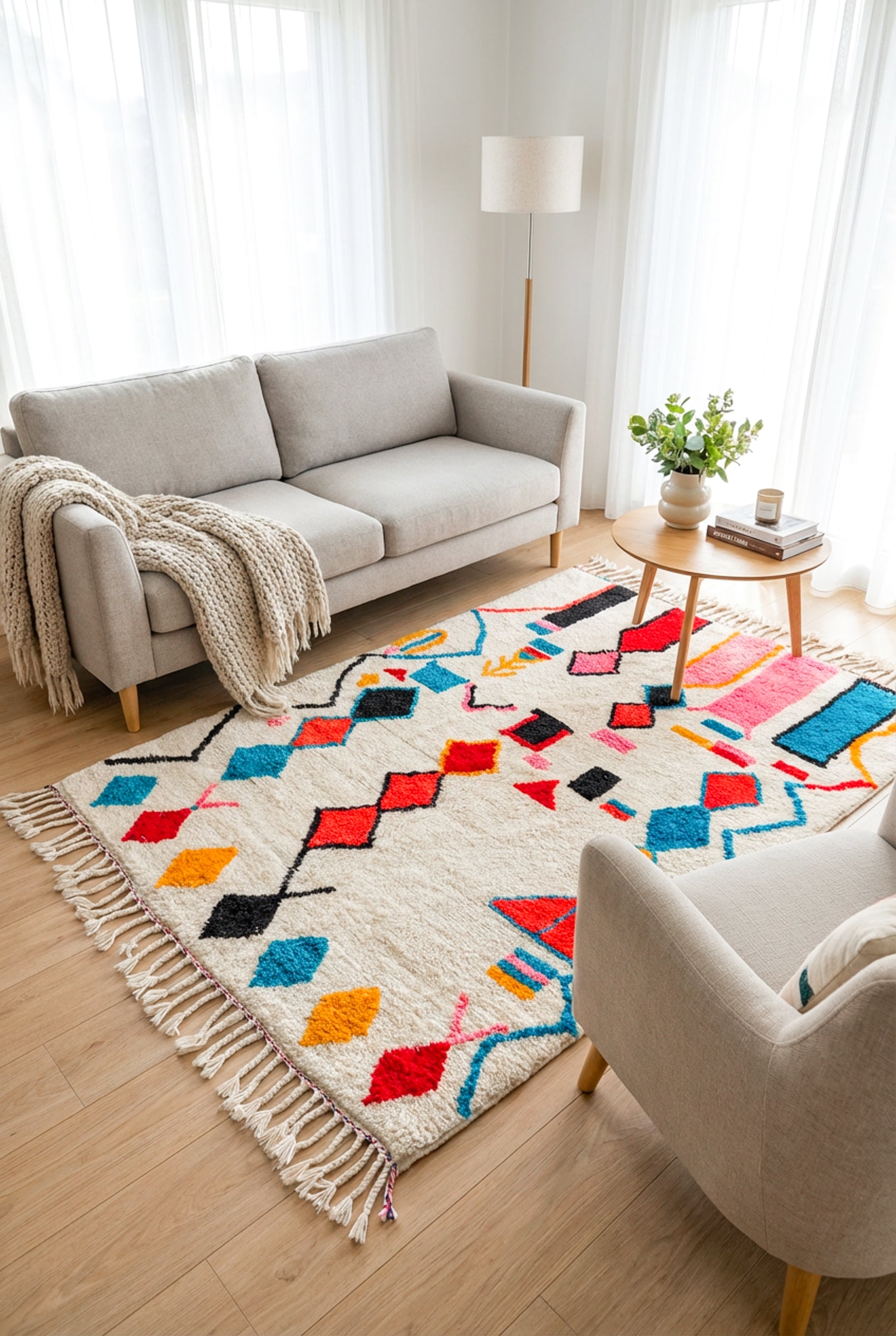 Colorful Berber rug 155 x 238 cm - No. 2347