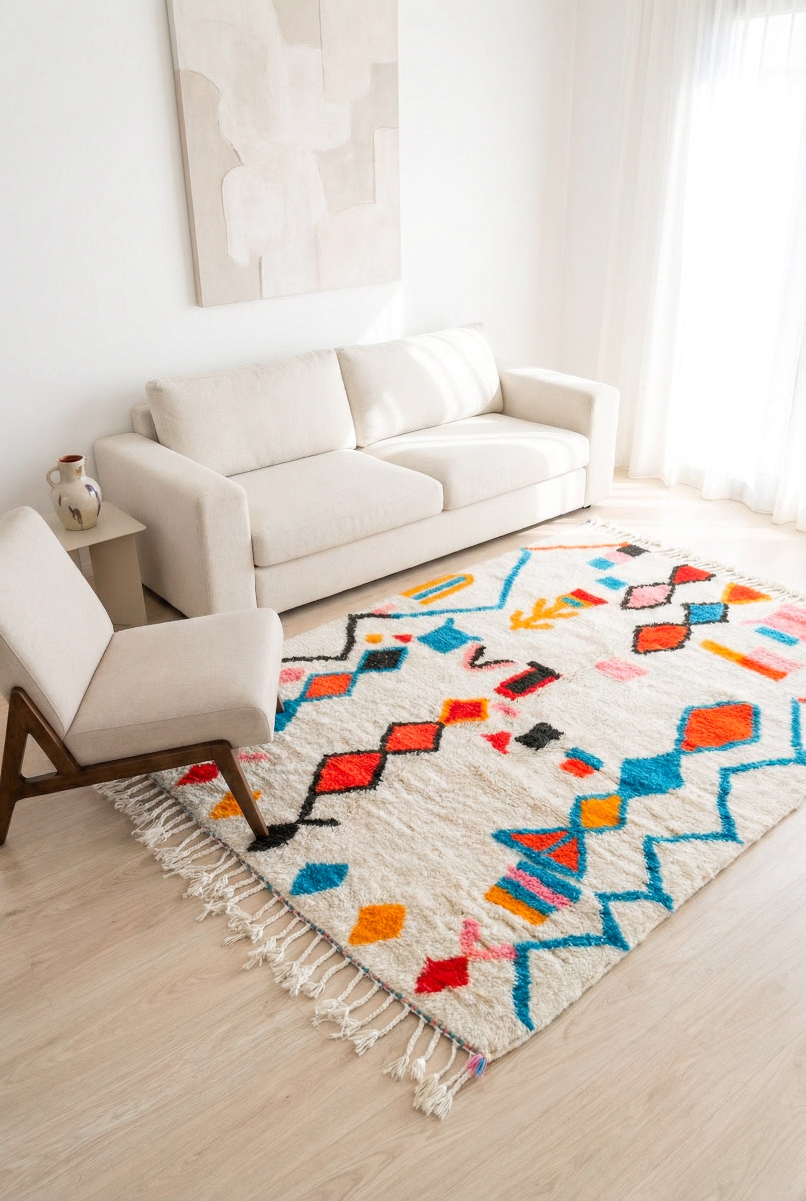Colorful Berber rug 154 x 225 cm - No. 2364