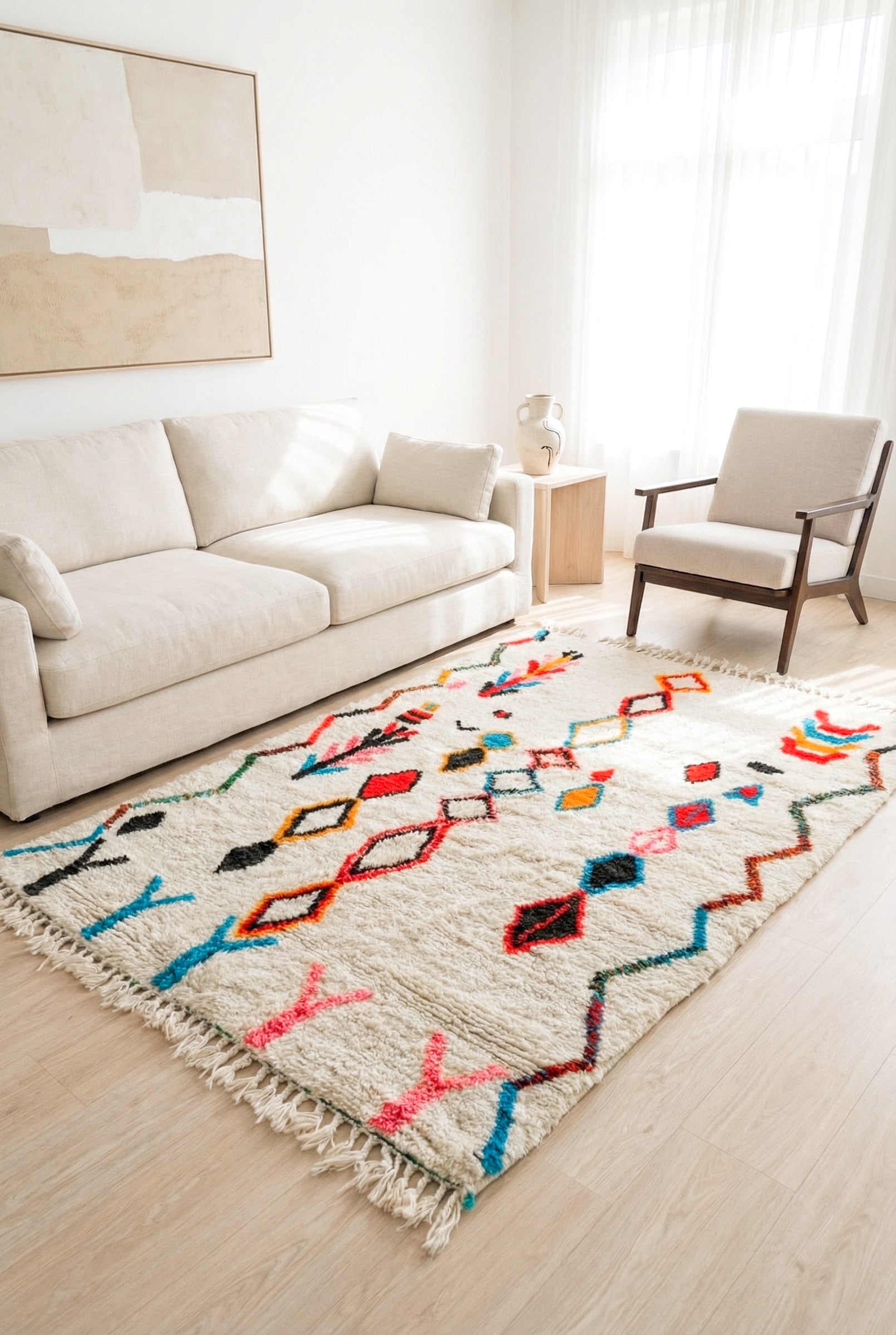 Colorful Berber rug 146 x 207 cm - No. 2377
