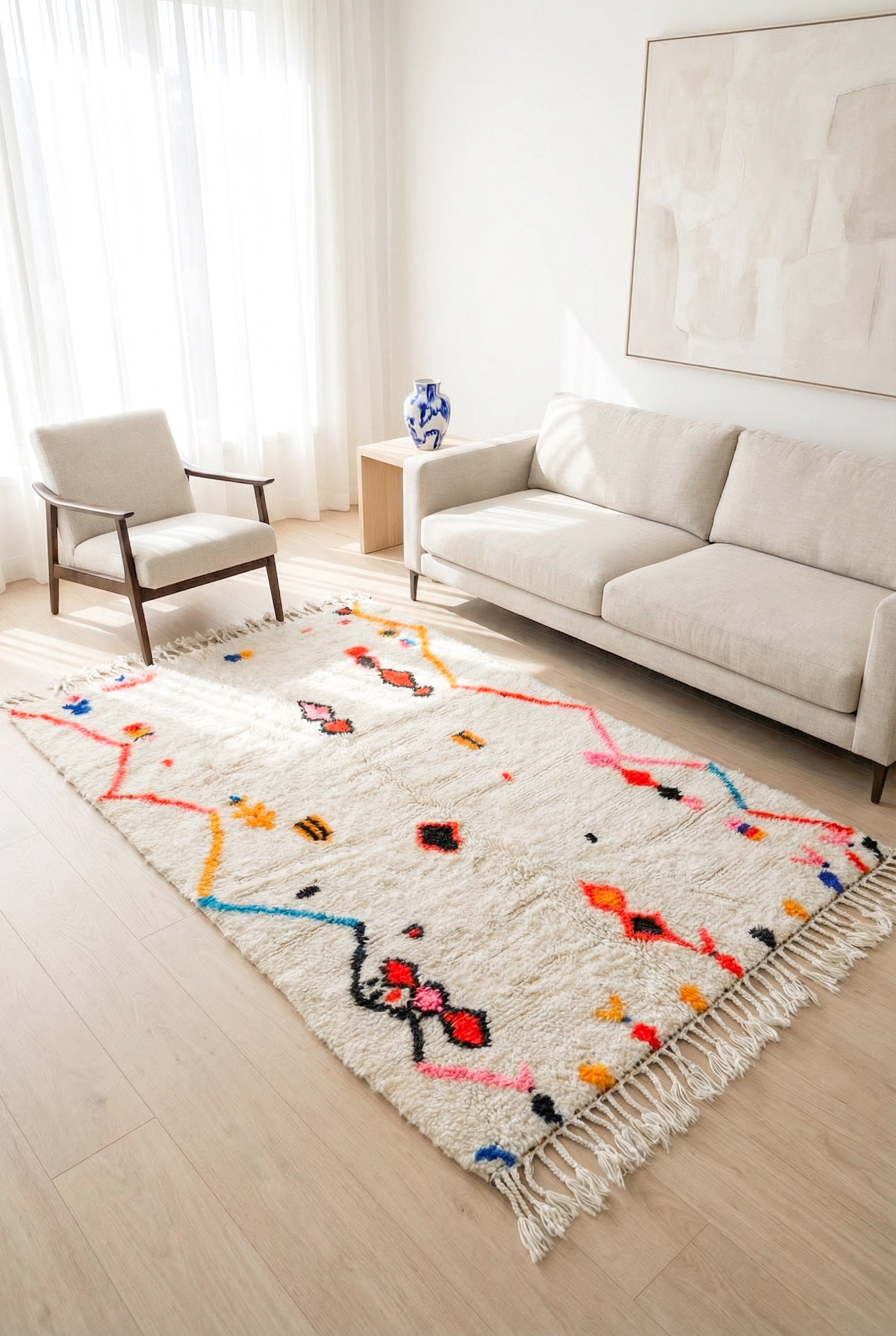 Colorful Berber rug 126 x 208 cm - No. 2469