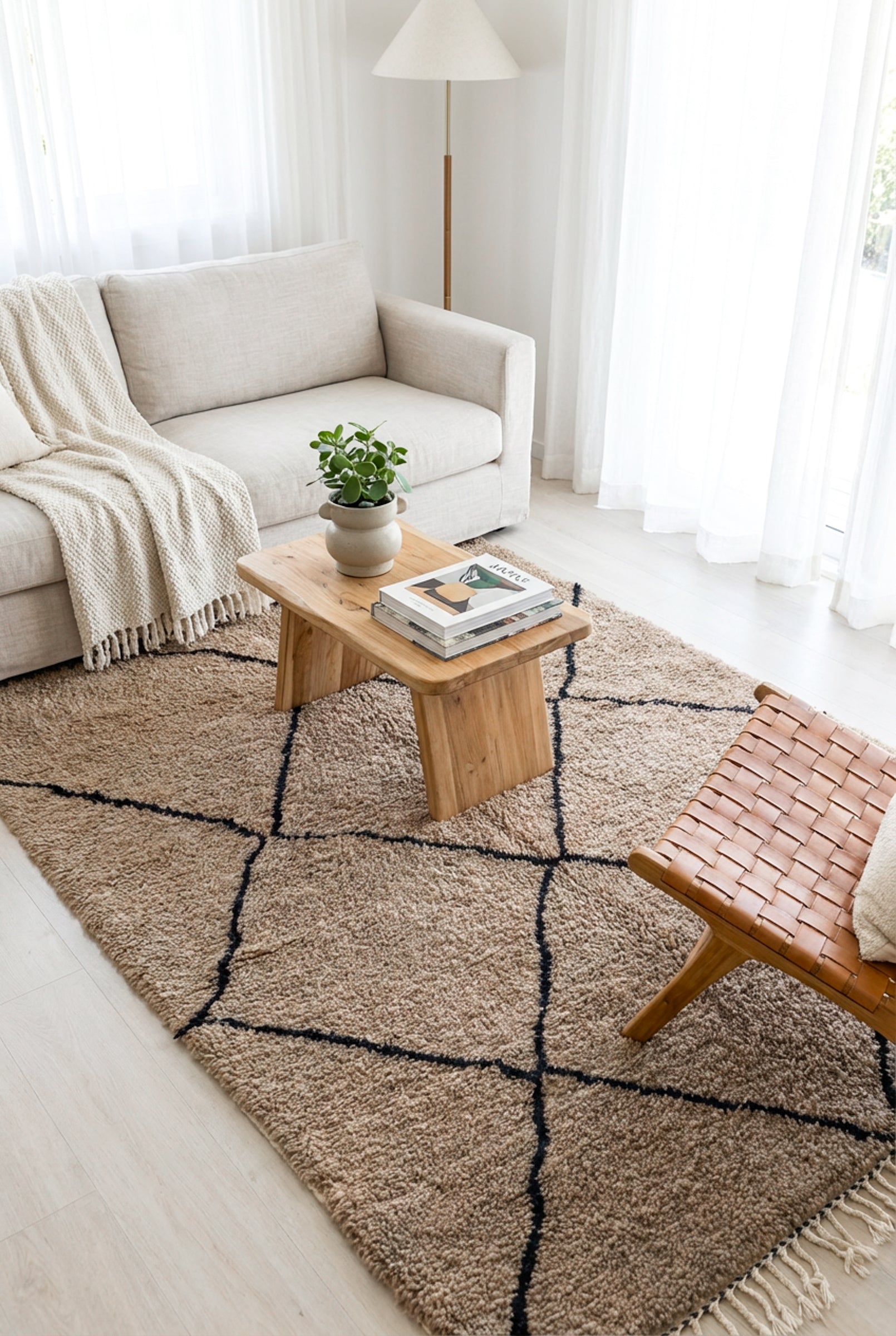 Colorful Berber rug 150 x 273 cm - n°1964