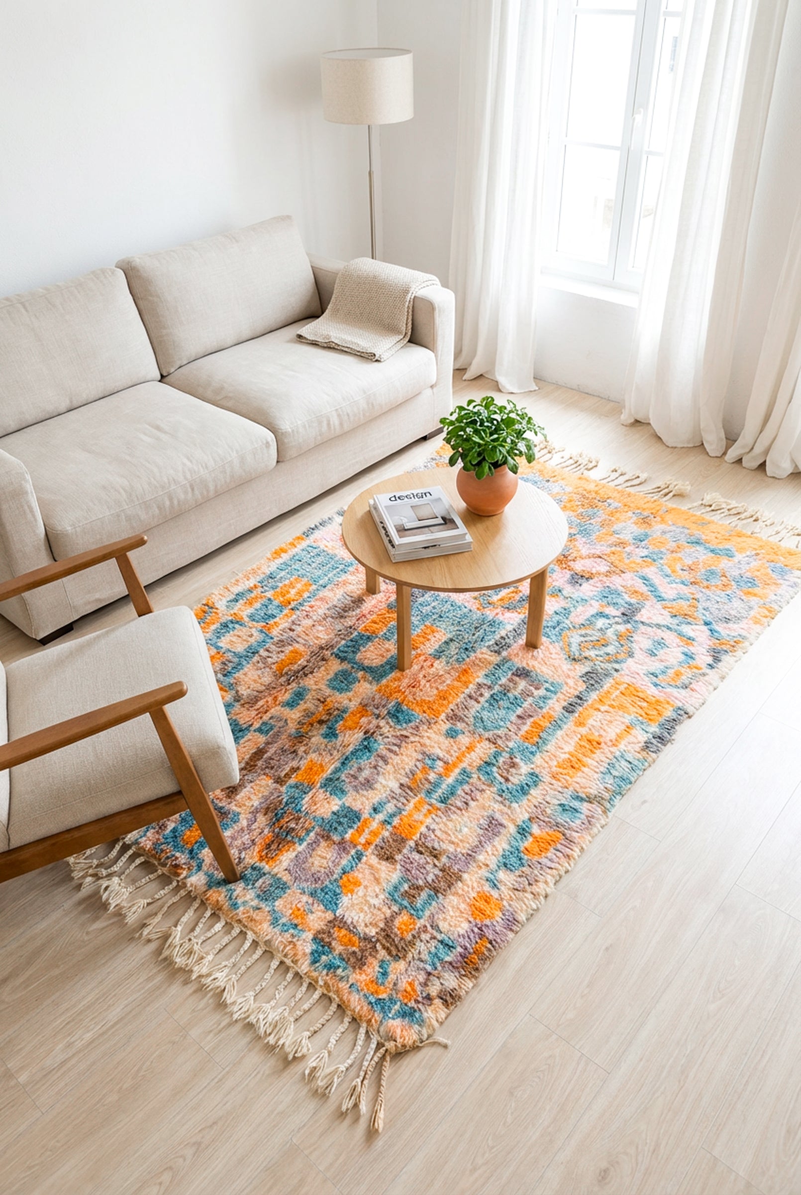 Colorful Berber rug 157 x 253 cm - no. 2032