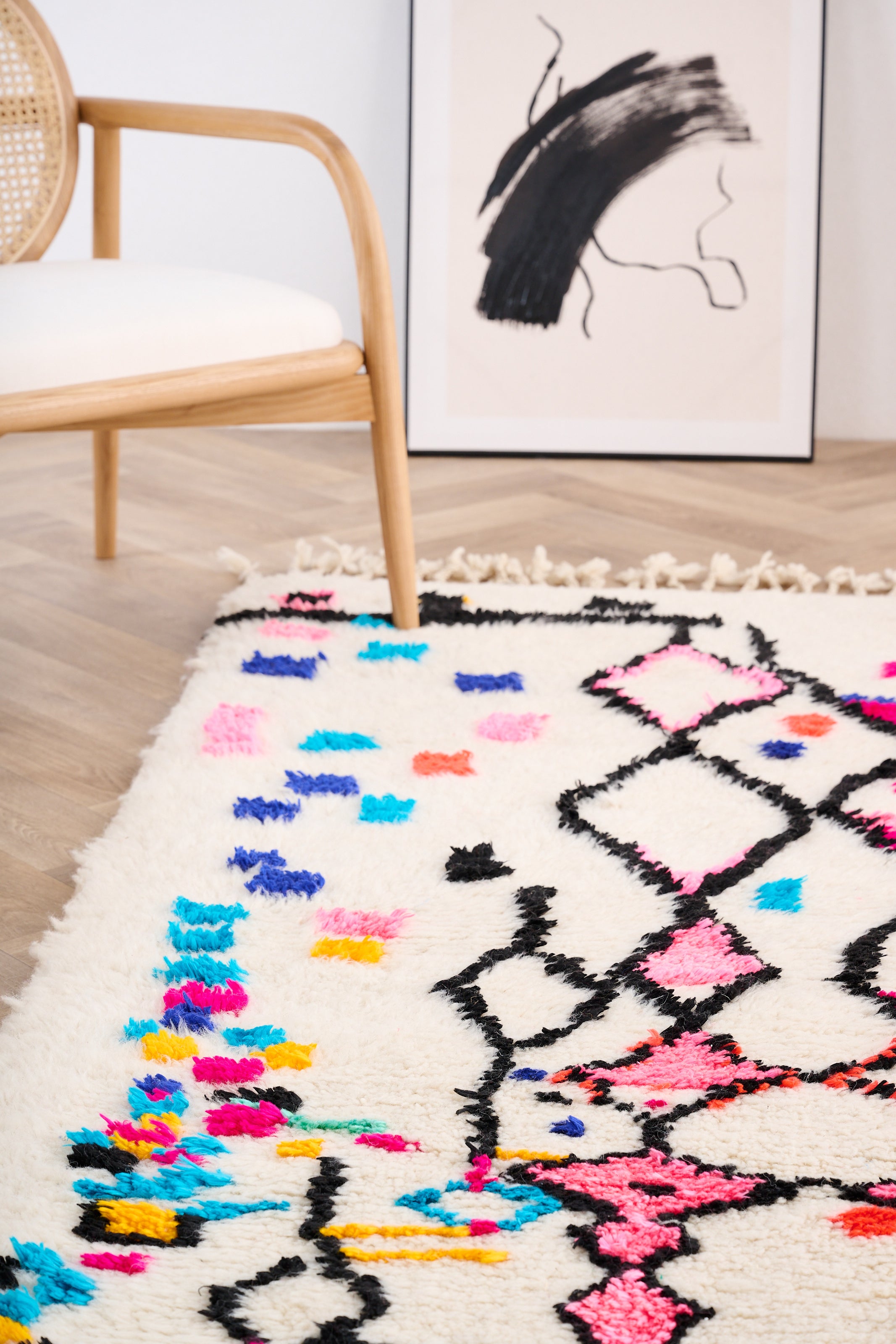 Colorful runner rug 90 x 248 cm - n°1382