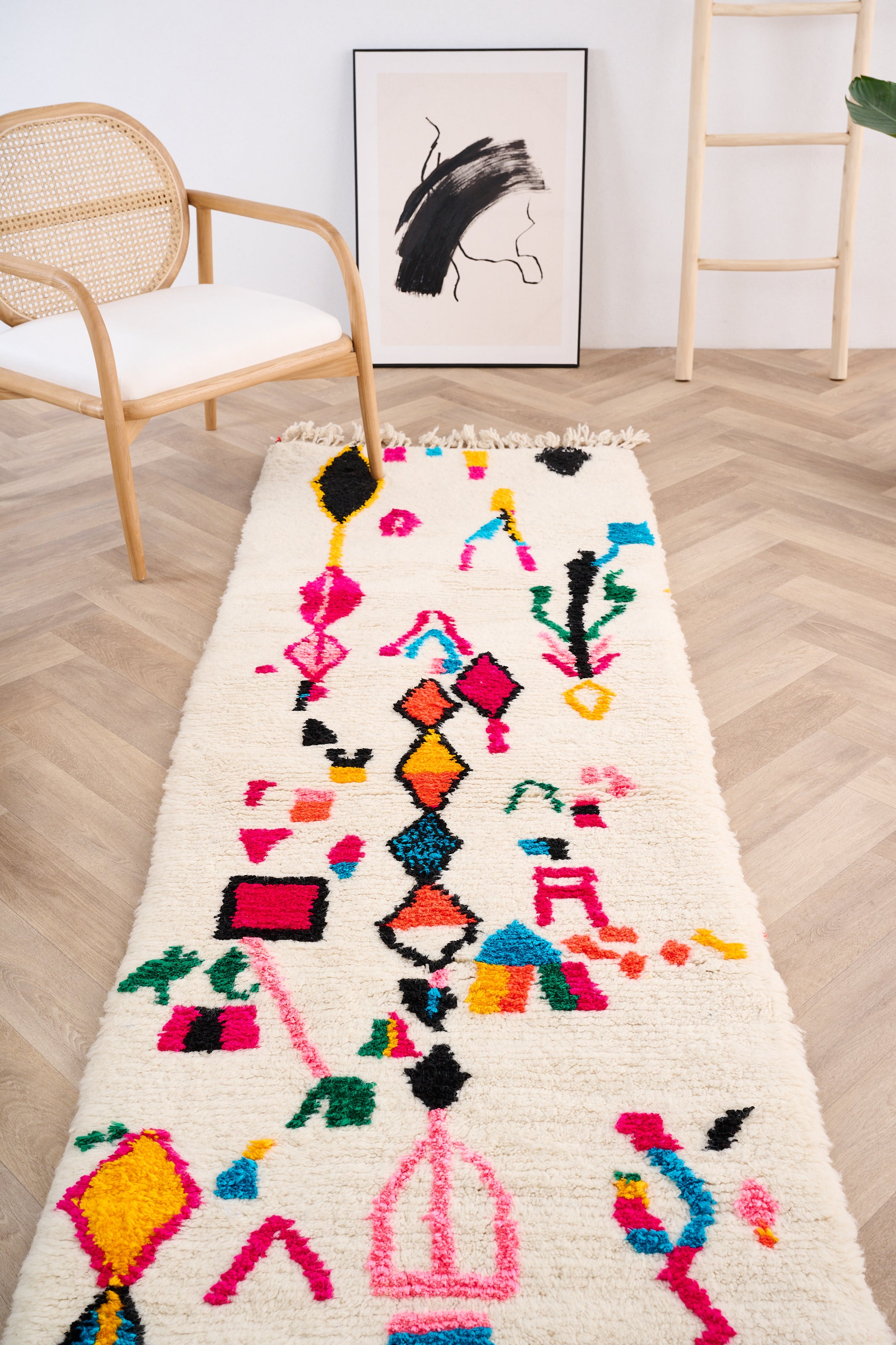 Colorful runner rug 80 x 286 cm - n°1448