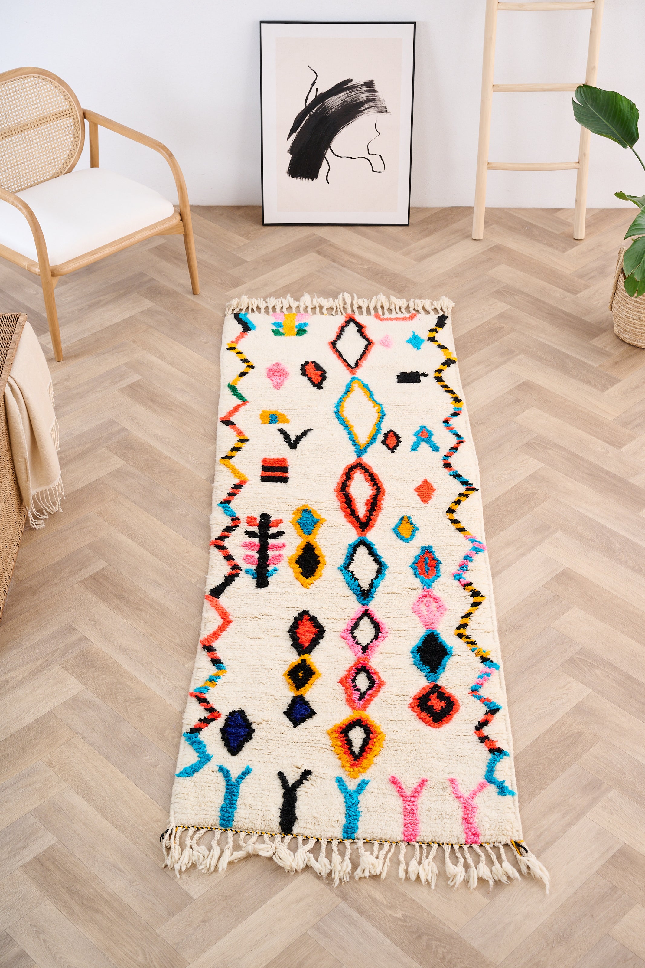 Colorful runner rug 81 x 248 cm - n°1481