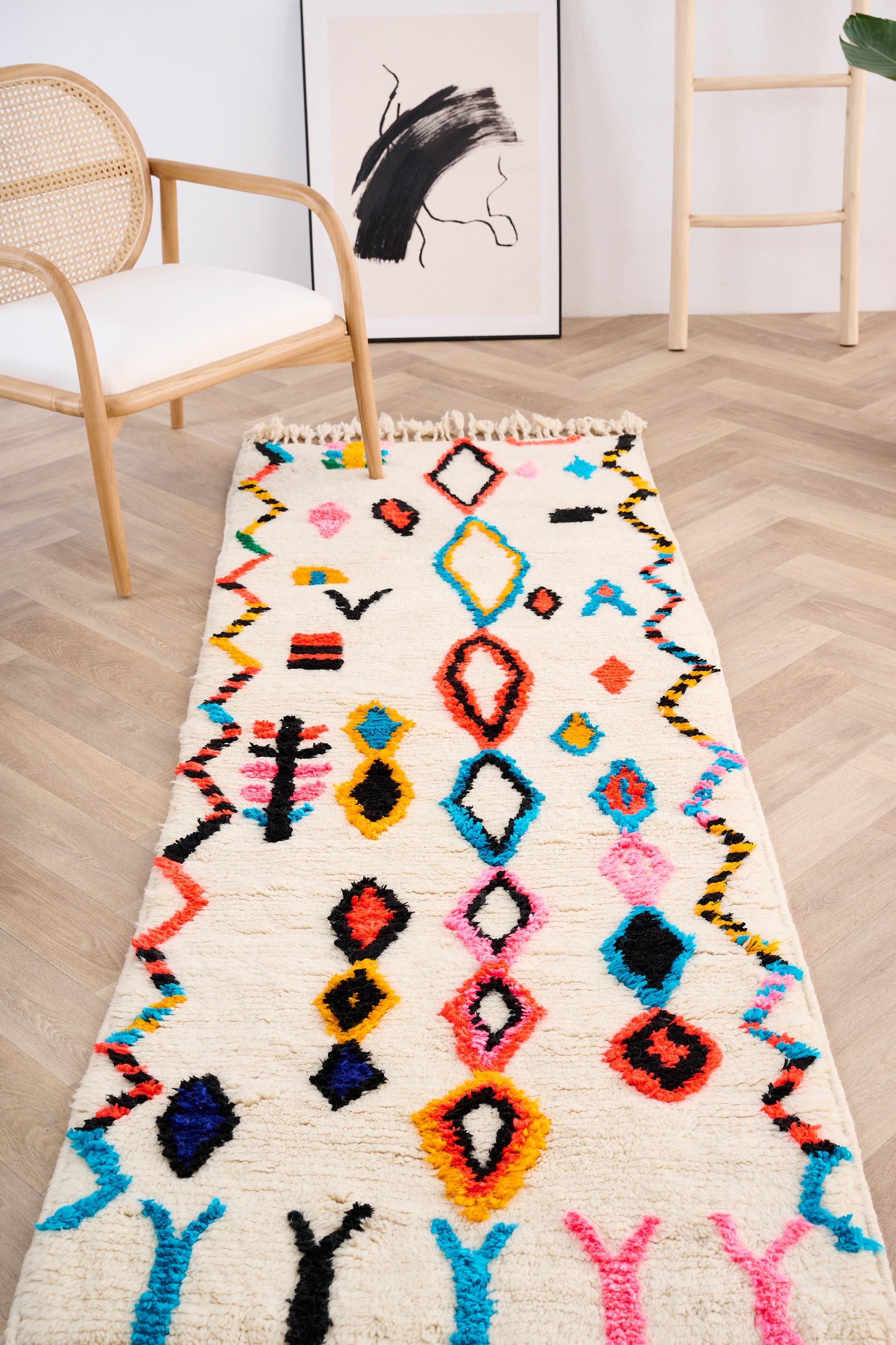 Colorful runner rug 81 x 248 cm - n°1481