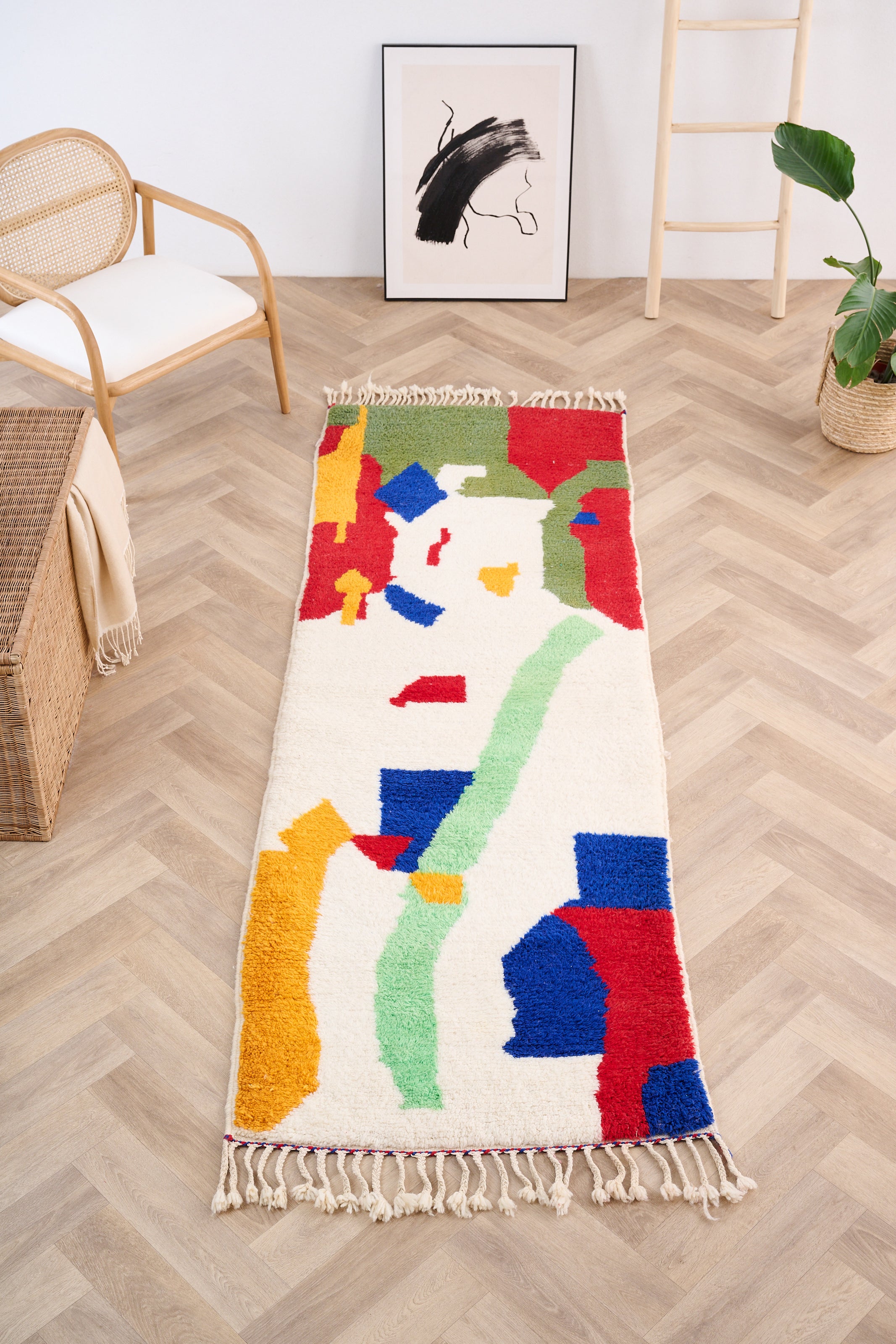 Colorful runner rug 87 x 278 cm - n°1513