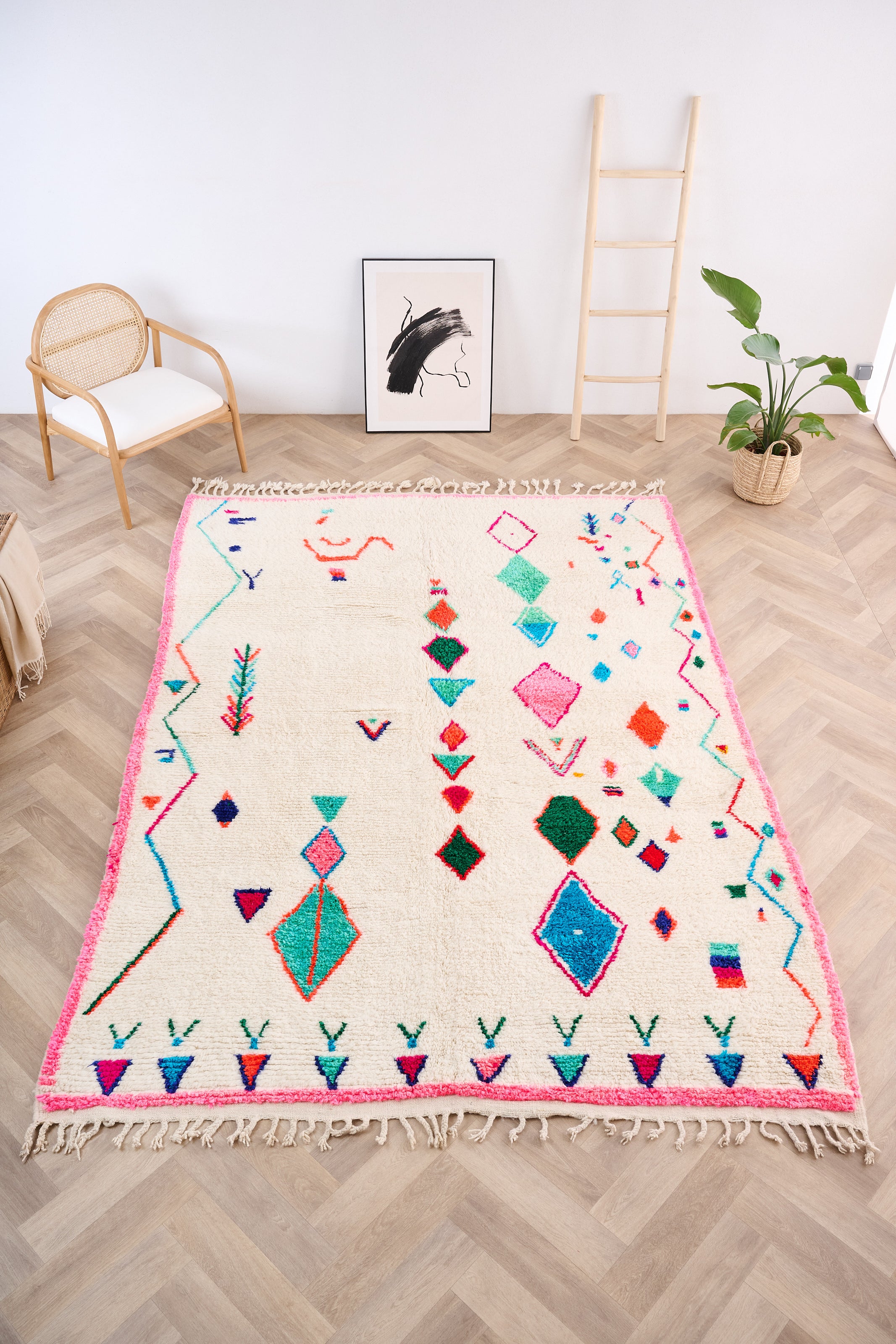 Tapis berbère coloré 207 x 316 cm - n°1613