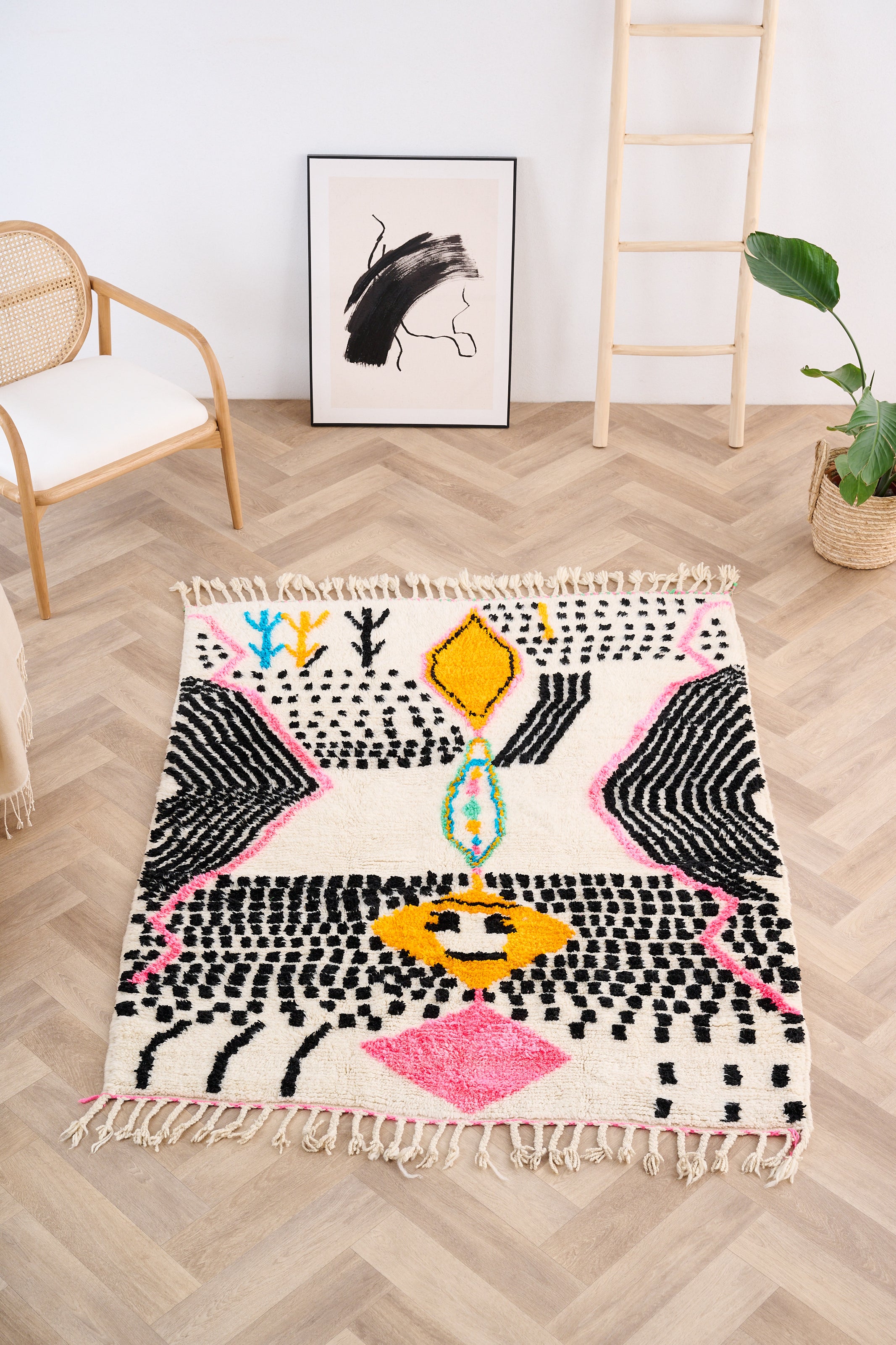 Colorful Berber rug 139 x 191 cm - n°1620