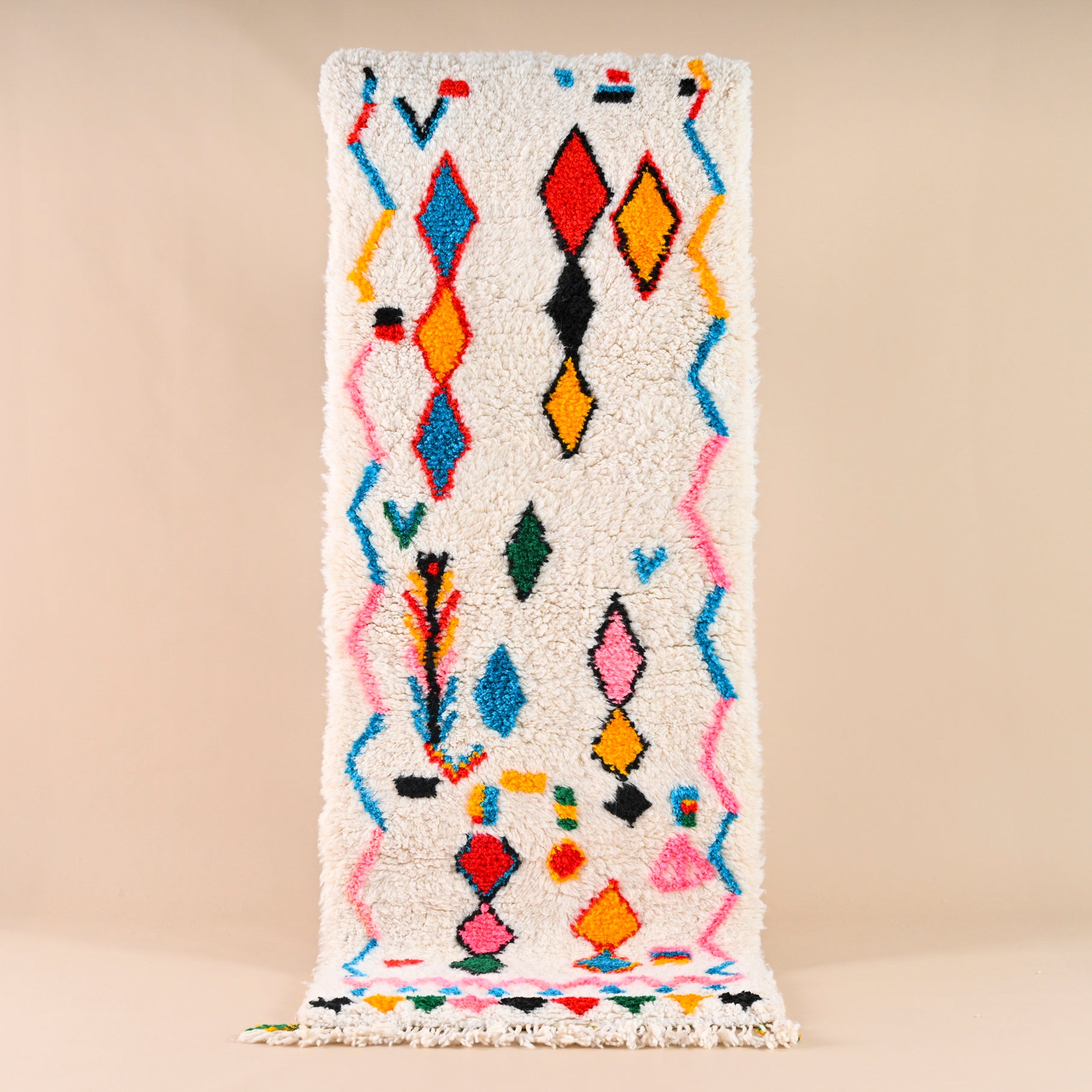 Bunter Berber-Flurteppich 88 x 252 cm – Nr. 1654