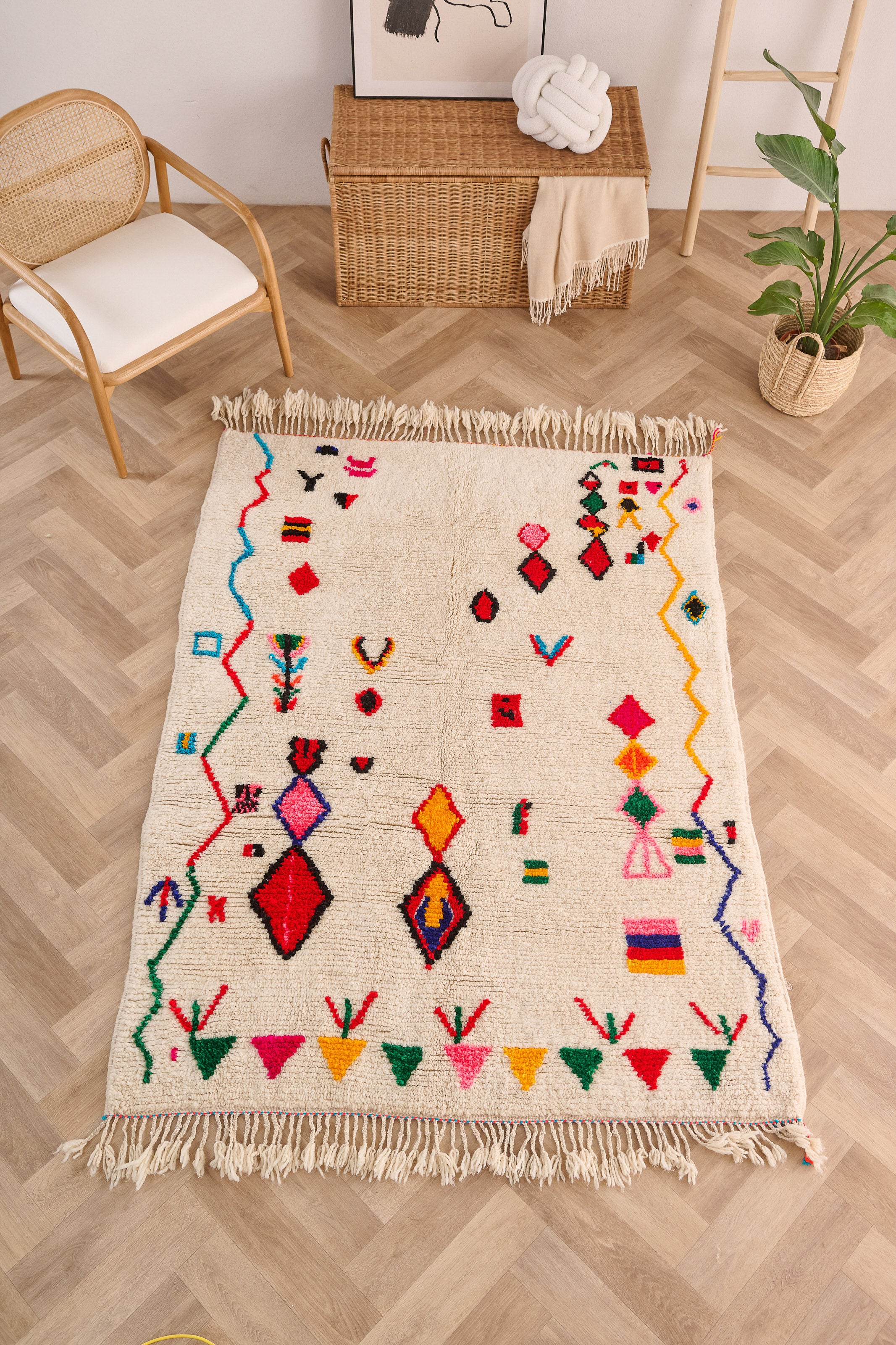 Tapis berbère coloré 149 x 219 cm - n°1614