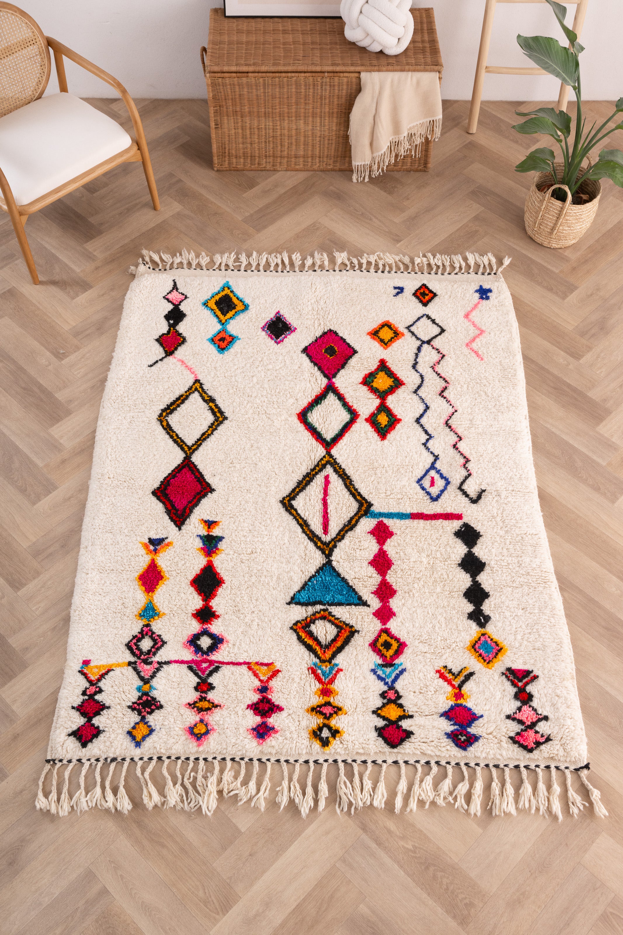 Colorful Berber rug 156 x 213 cm - n°1664