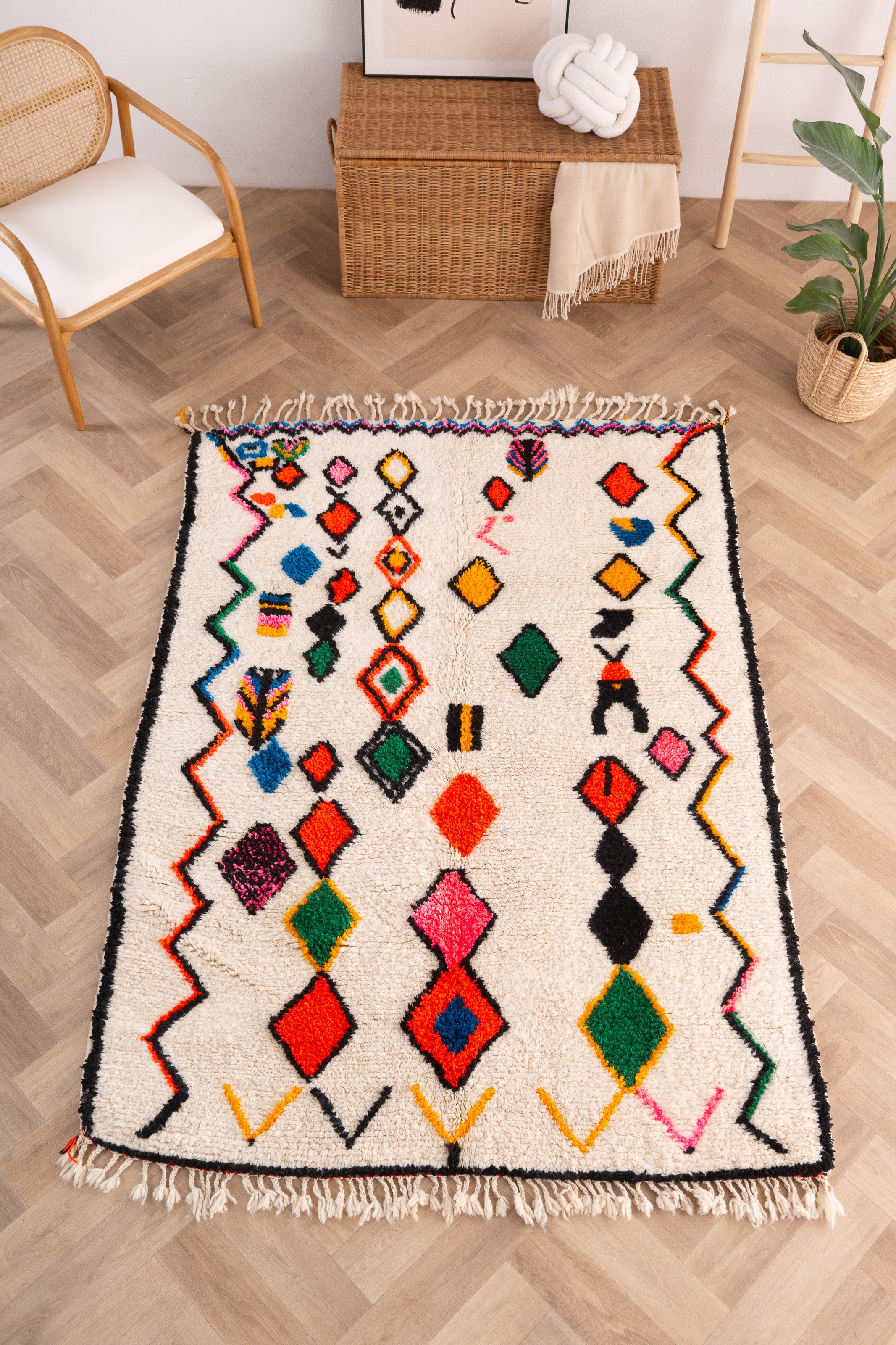 Colorful Berber rug 150 x 225 cm - n°1721