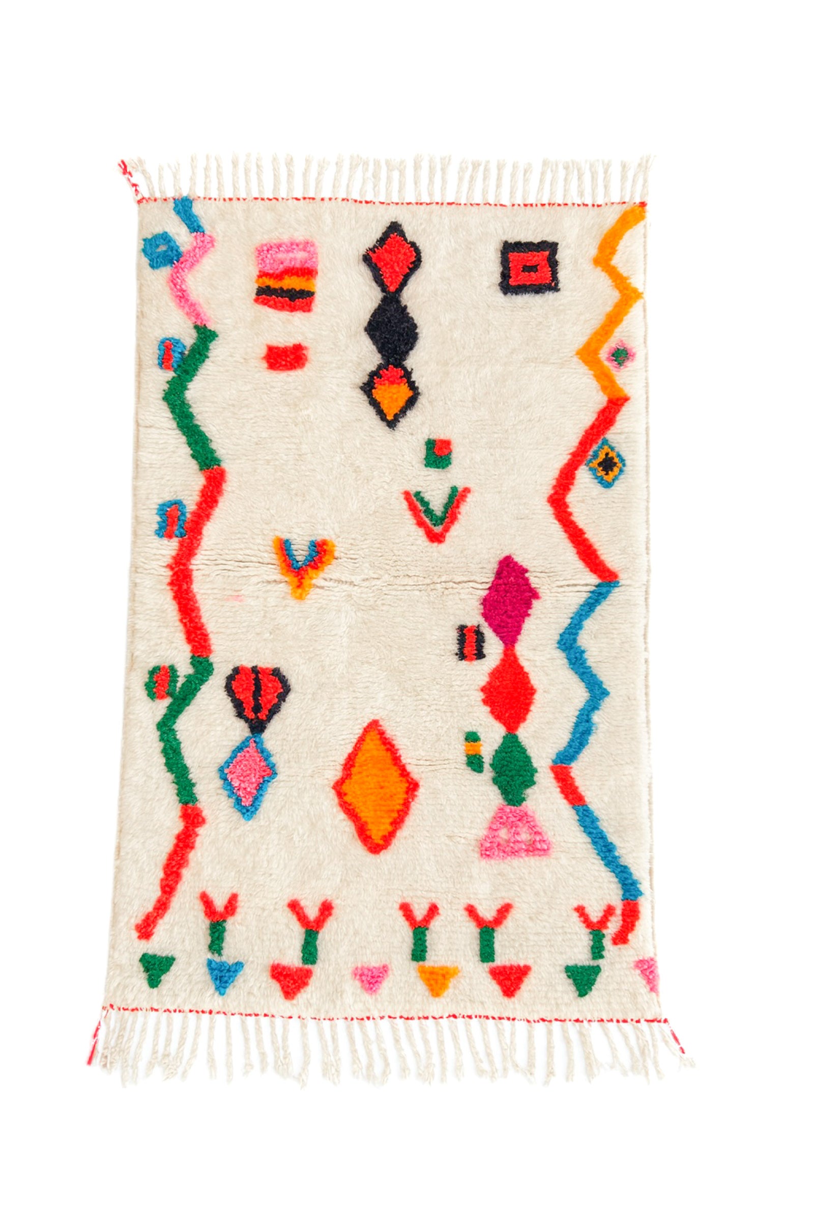 Tapis berbère coloré 96 x 176 cm - n°2456