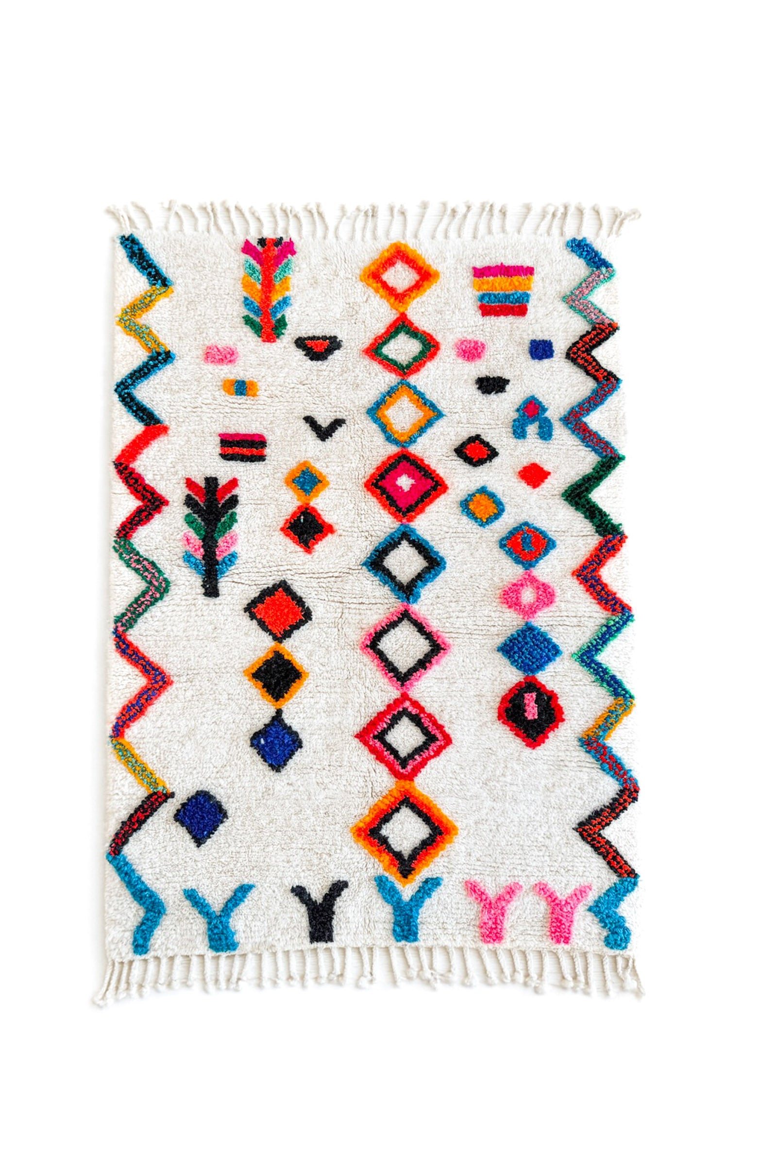 Tapis berbère coloré 109 x 157 cm - n°2449