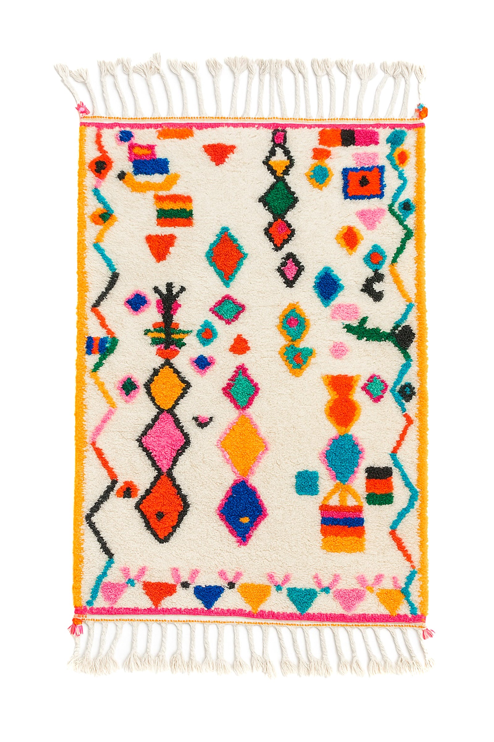 Tapis berbère coloré 100 x 170 cm - n°2386