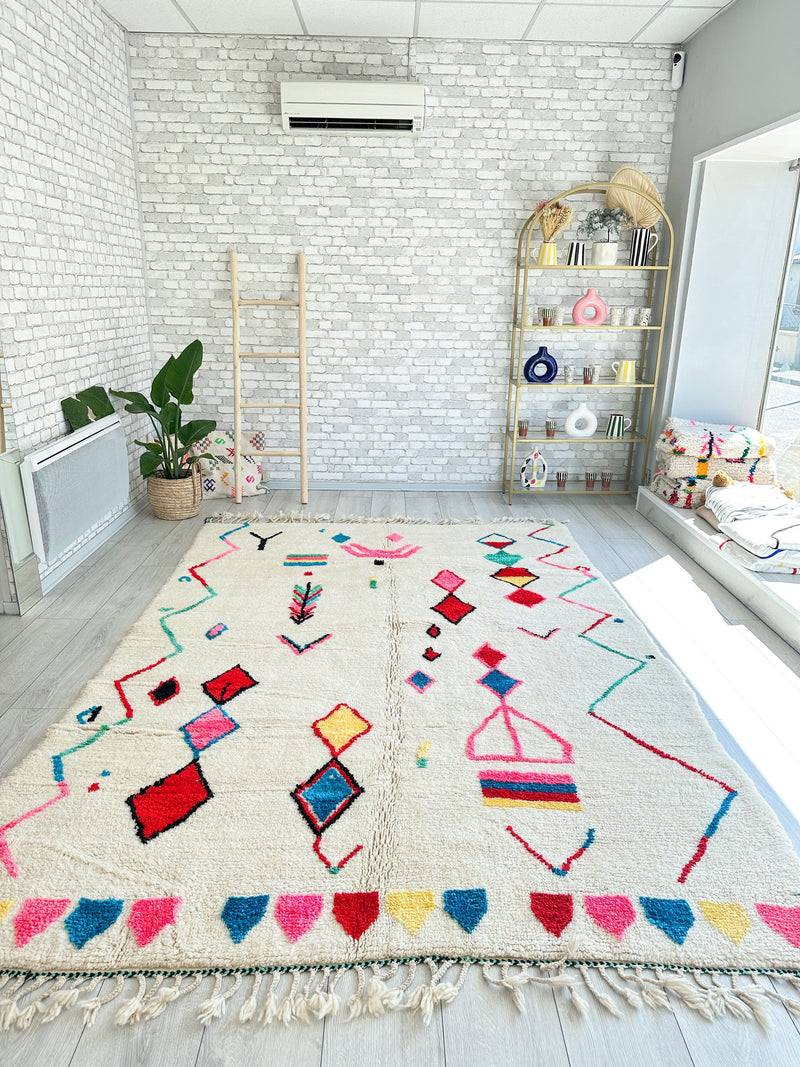 [Custom-made] Colorful Berber rug 135 x 190 cm - n°540