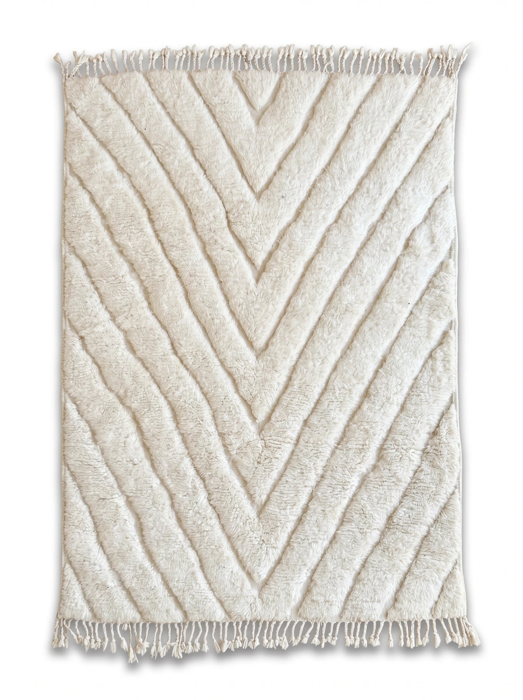 Tapis Beni Ouarain 147 x 217 cm, tapis berbère fait main en laine | Tamazi