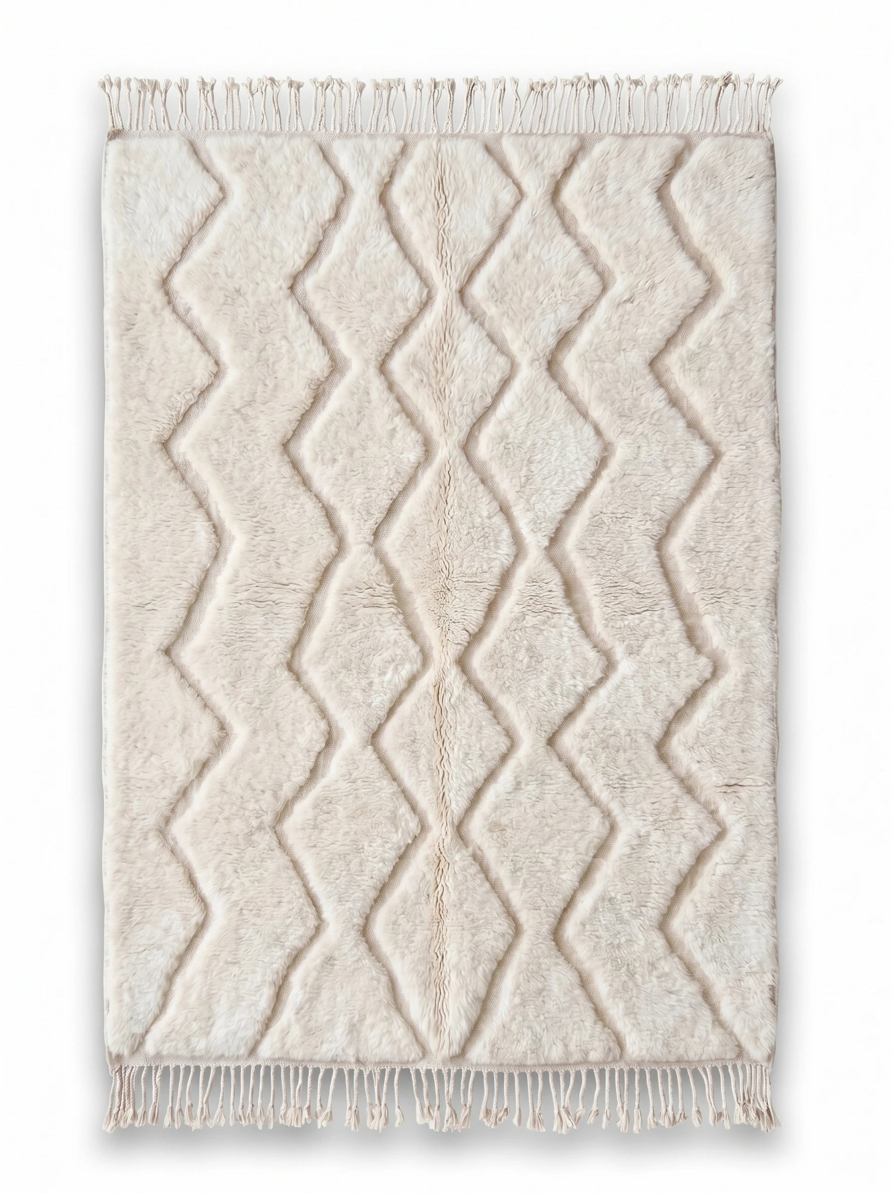 Tapis Beni Ouarain 153 x 271 cm, tapis berbère fait main en laine | Tamazi