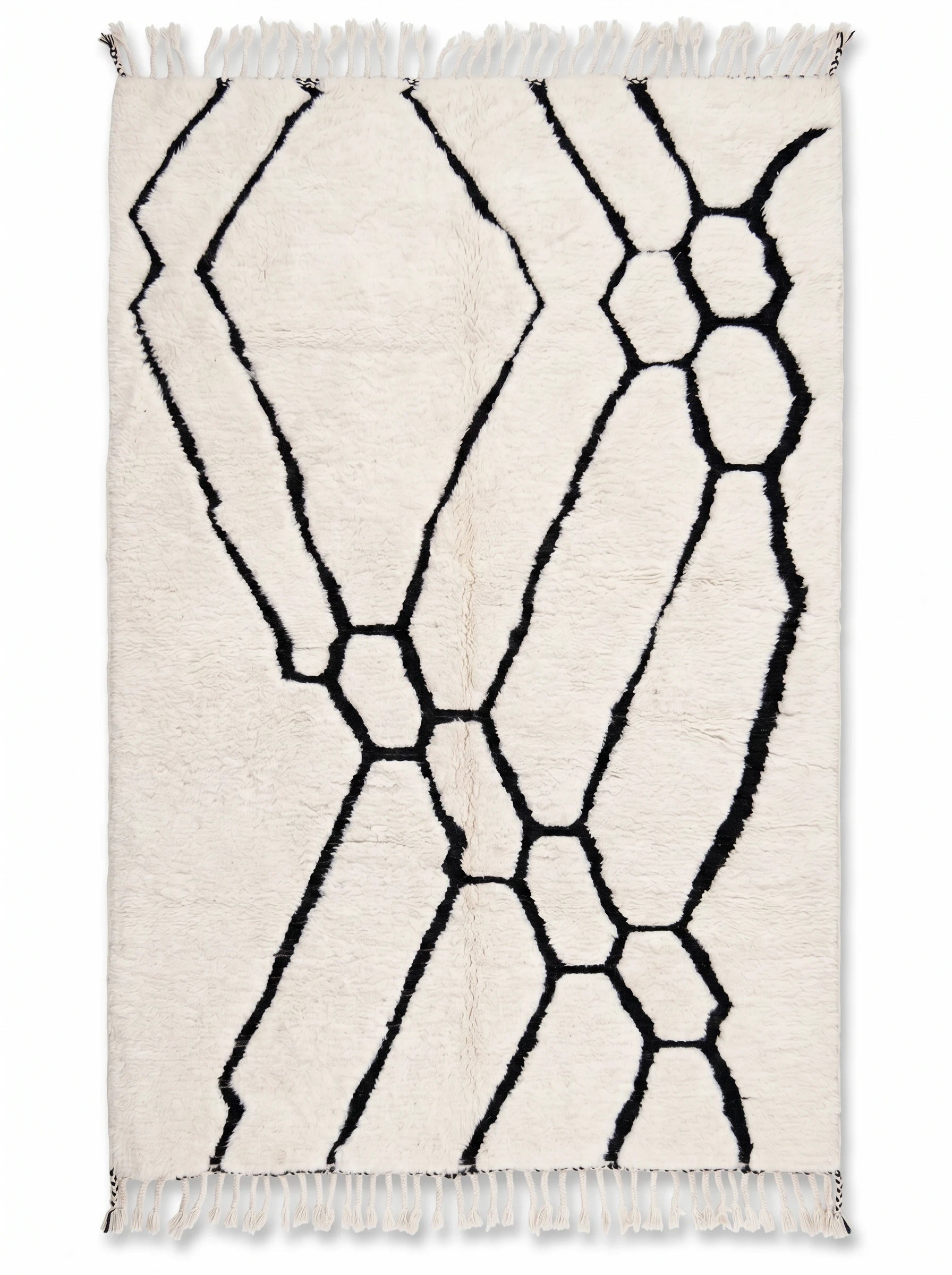 Tapis Beni Ouarain 153 x 285 cm, tapis berbère fait main en laine | Tamazi