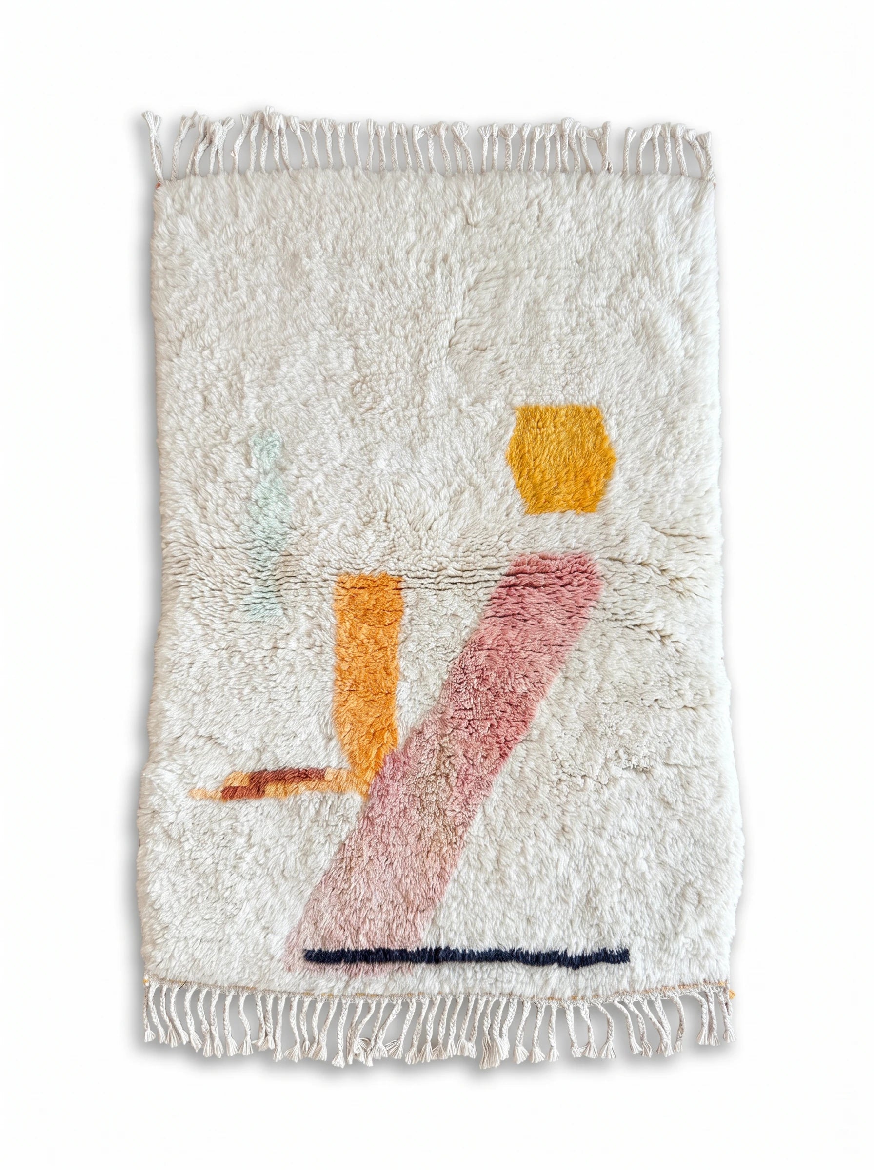 Tapis berbère coloré 112 x 185 cm, fait main en laine | Tamazi