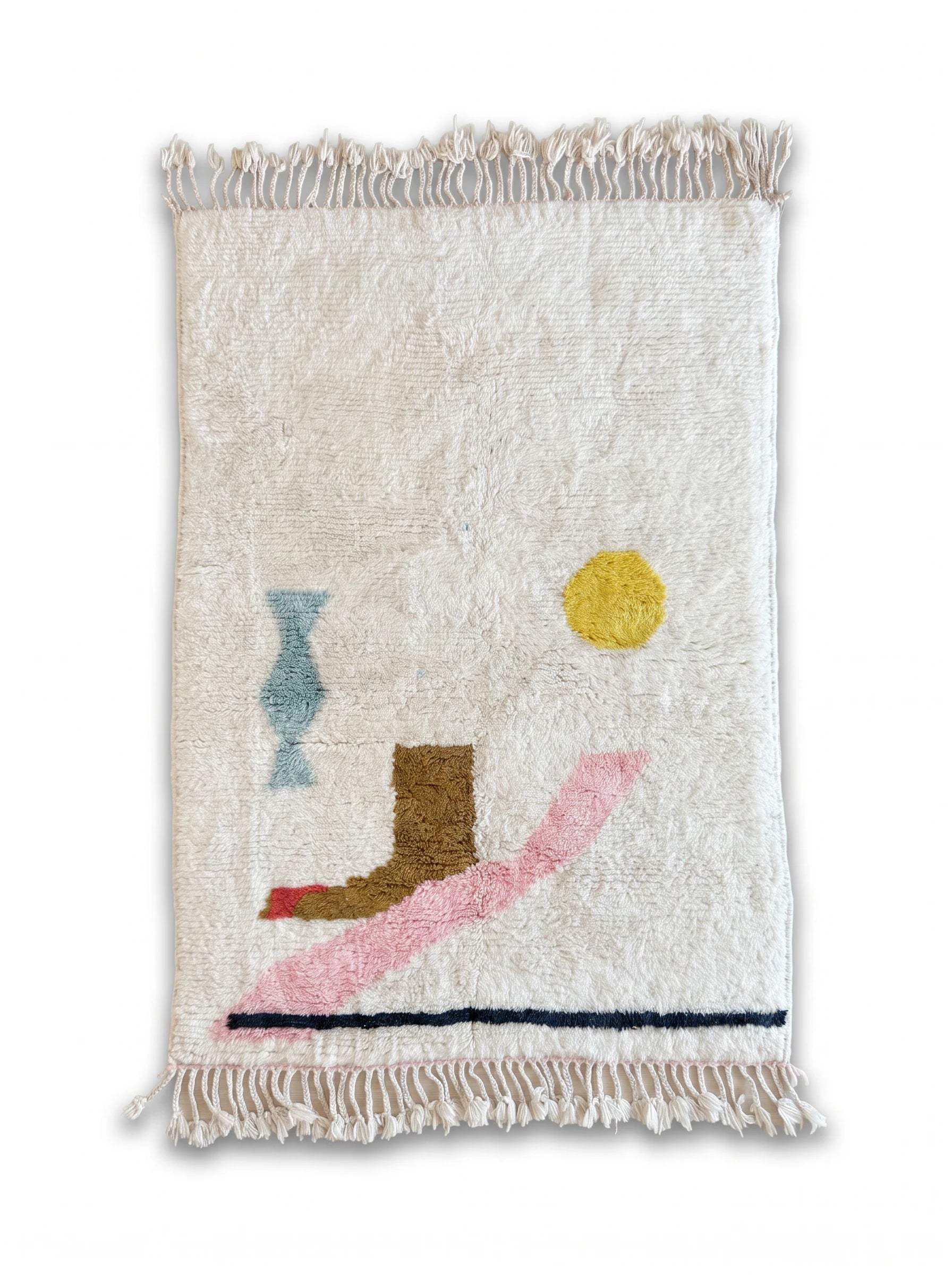 Tapis berbère coloré 123 x 197 cm, fait main en laine | Tamazi