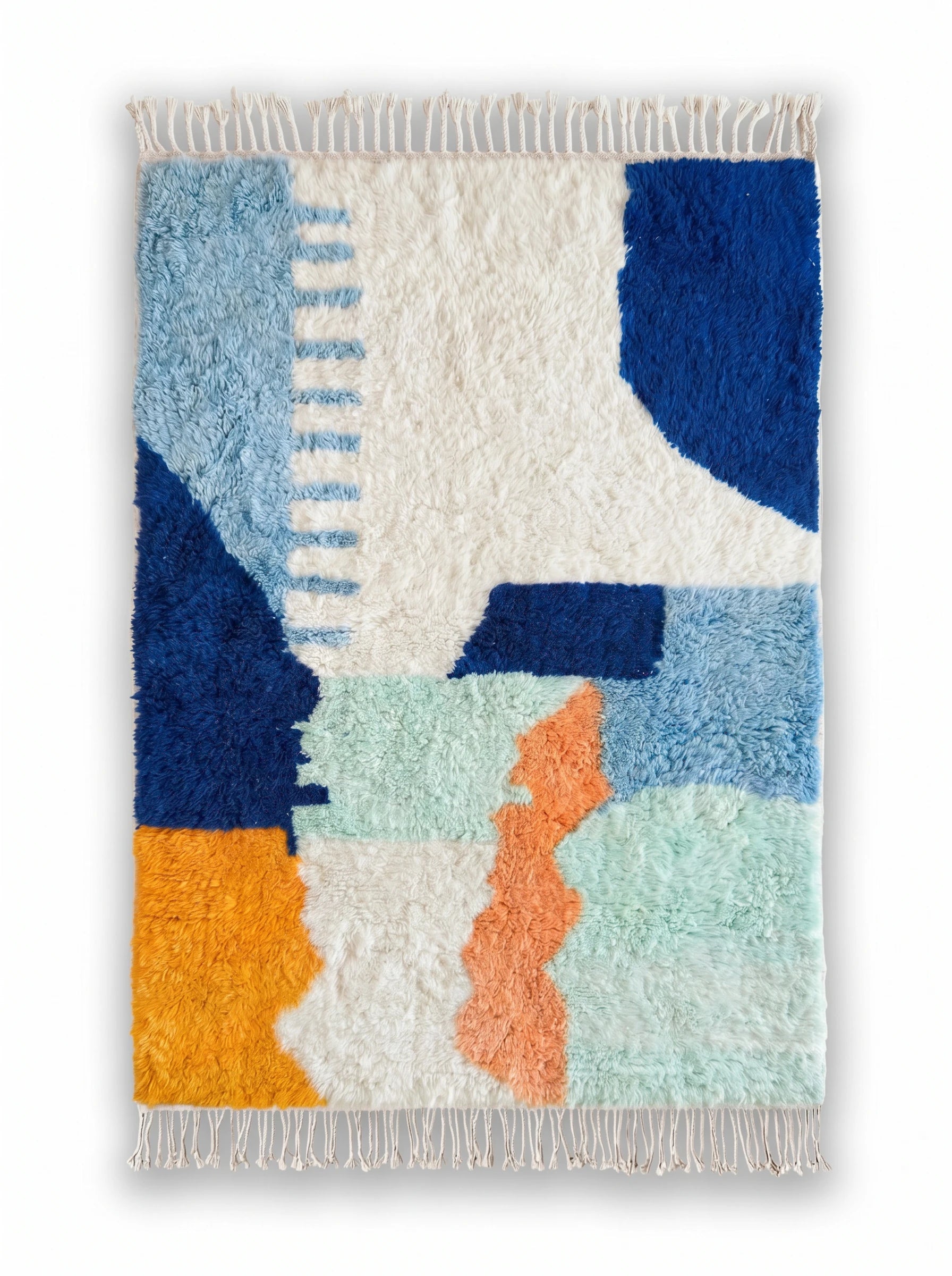 Tapis berbère coloré 124 x 195 cm, fait main en laine | Tamazi