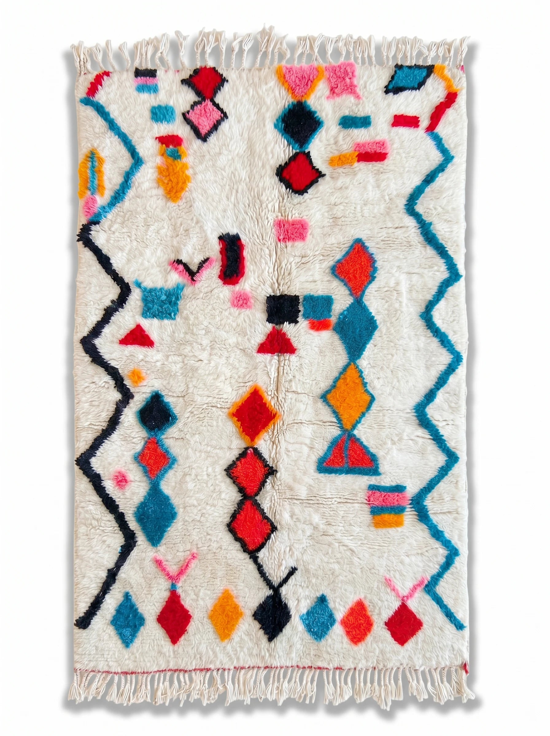 Tapis berbère coloré 137 x 250 cm, fait main en laine | Tamazi