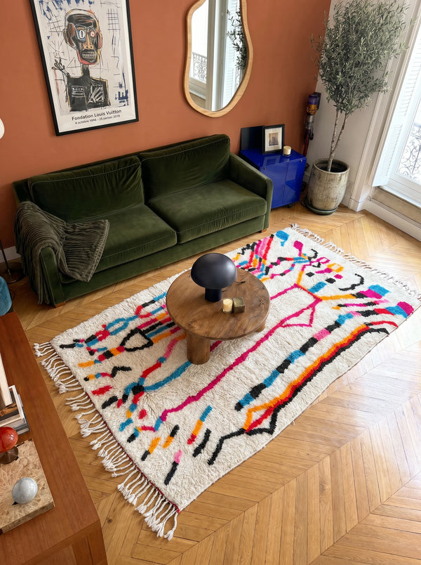 Tapis berbère coloré 141 x 266 cm - n°2653