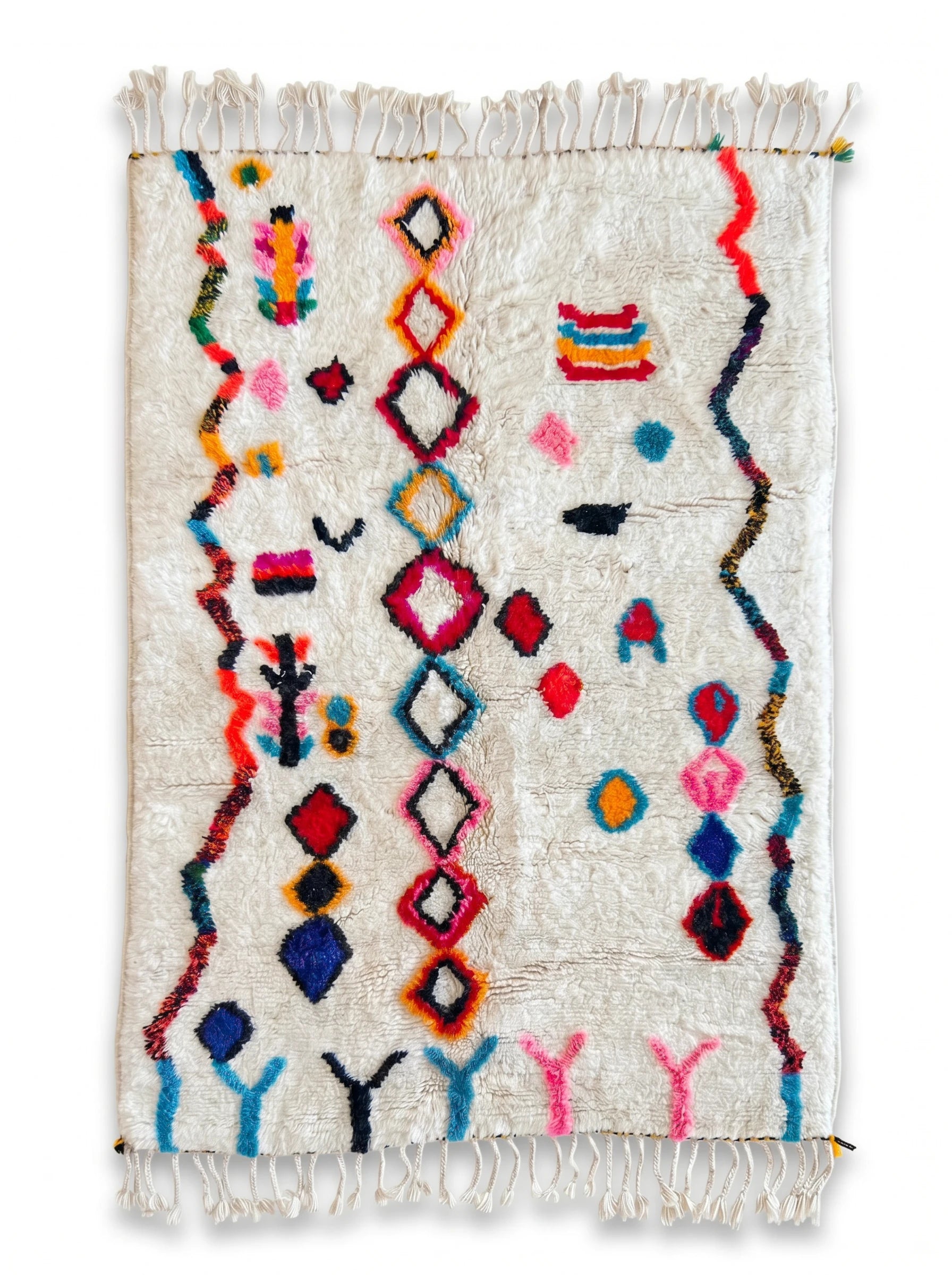 Tapis berbère coloré 144 x 230 cm, fait main en laine | Tamazi