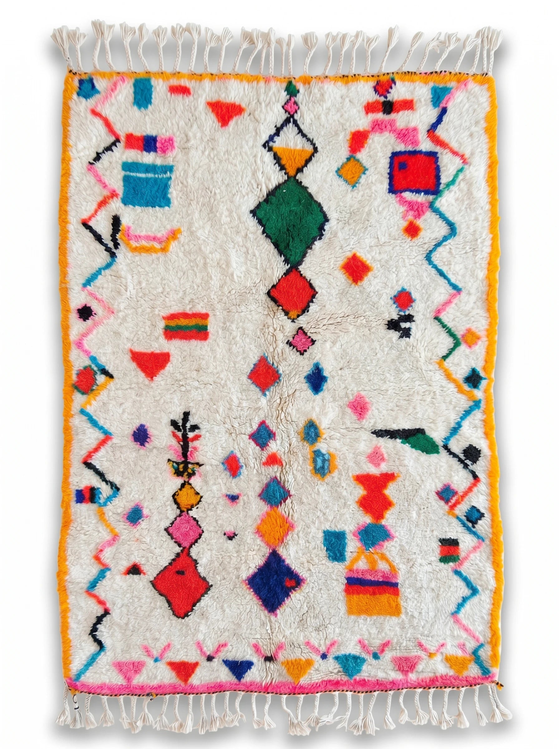 Tapis berbère coloré 147 x 233 cm, fait main en laine | Tamazi