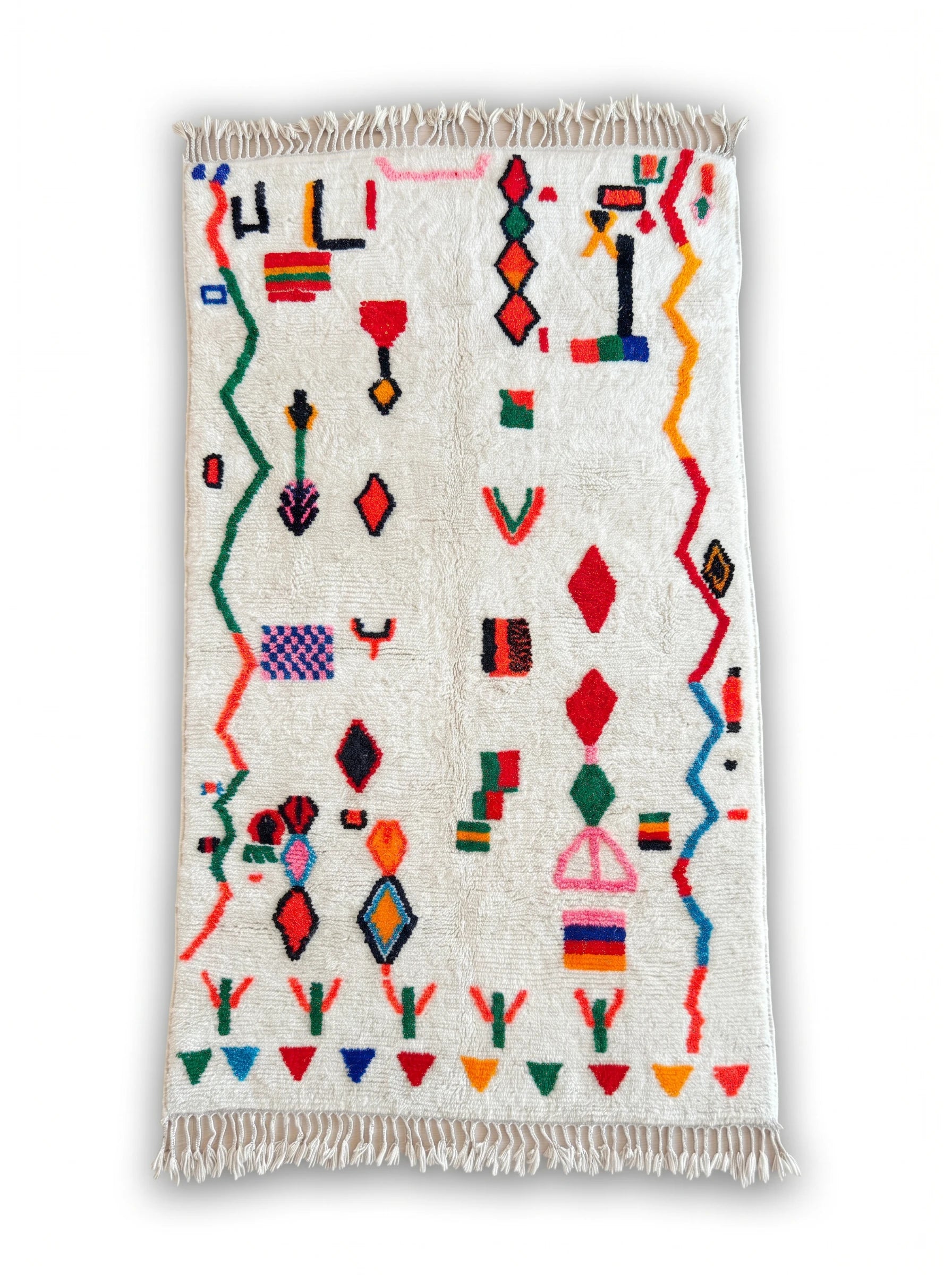Tapis berbère coloré 147 x 276 cm, fait main en laine | Tamazi