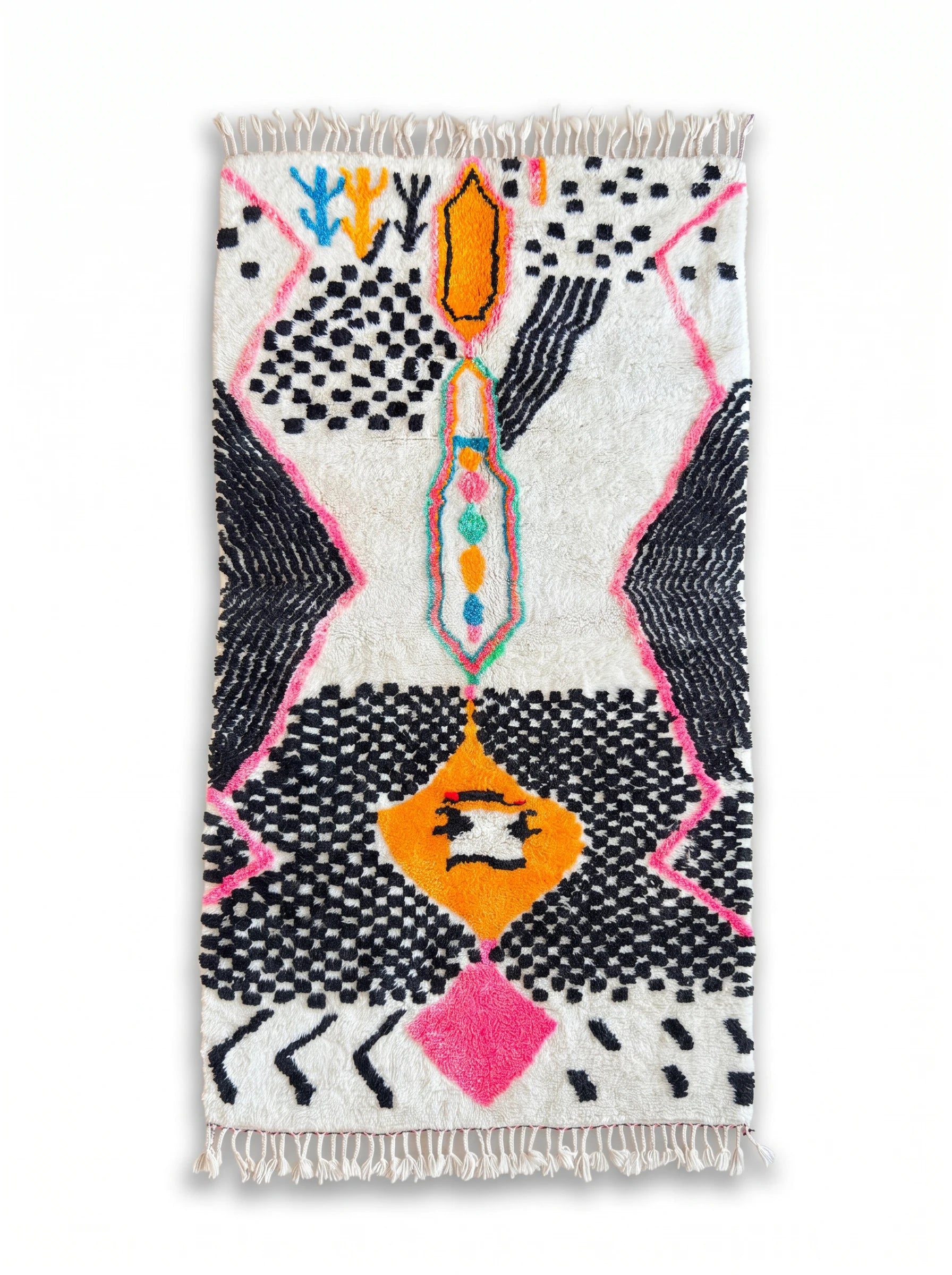 Tapis berbère coloré 147 x 287 cm, fait main en laine | Tamazi