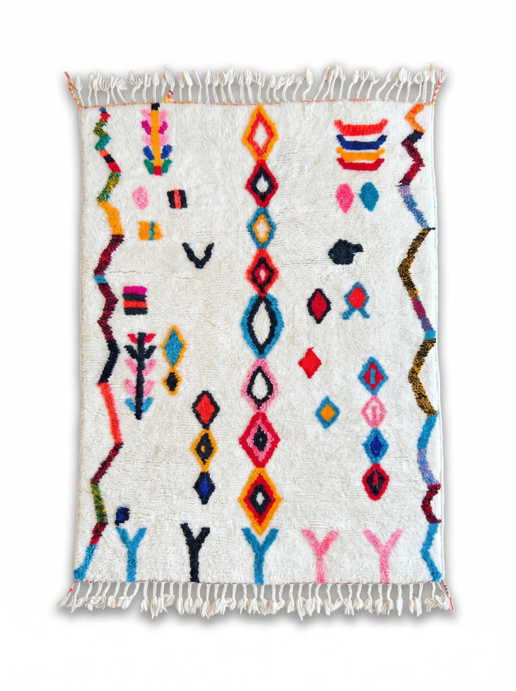 Tapis berbère coloré 148 x 218 cm, fait main en laine | Tamazi