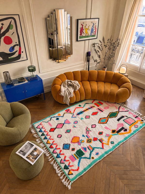 Tapis berbère coloré 149 x 275 cm - n°2639