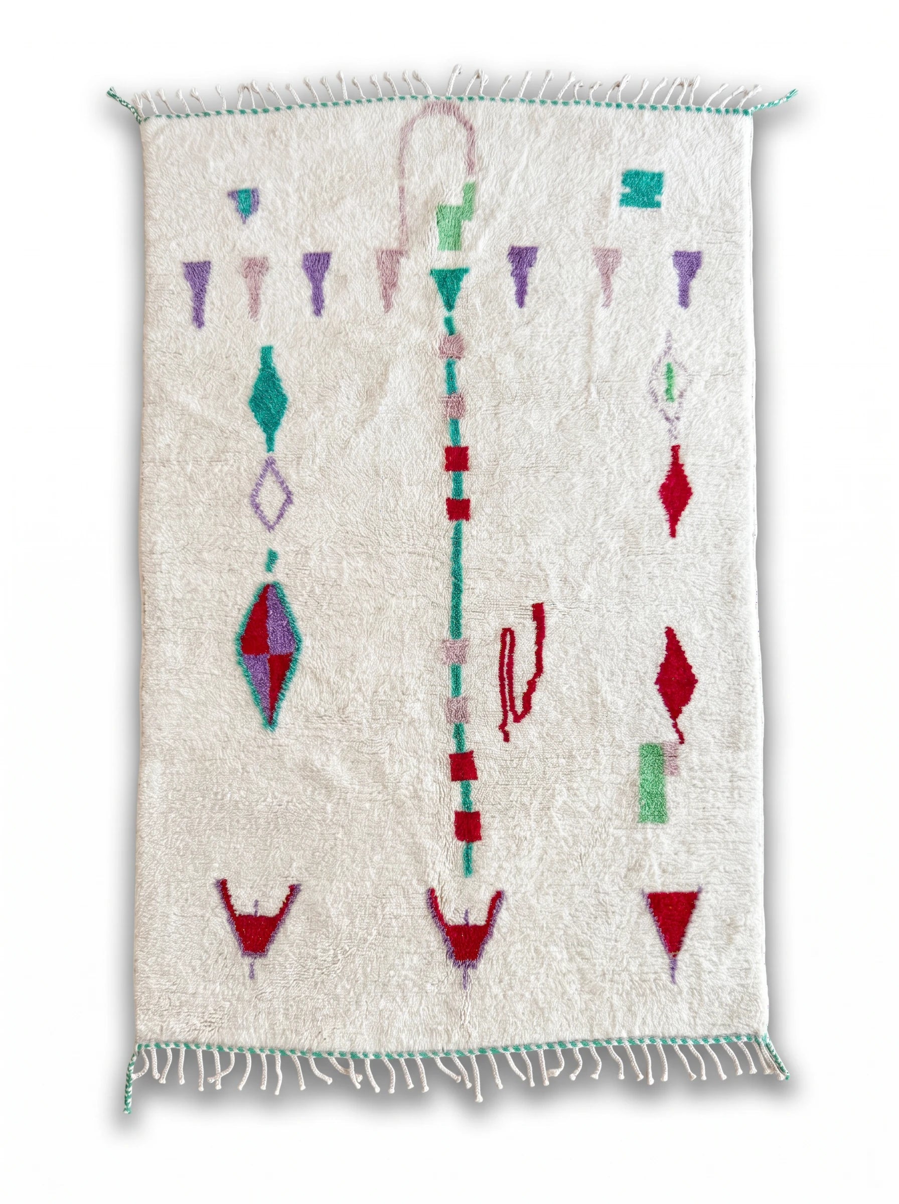 Tapis berbère coloré 150 x 279 cm, fait main en laine | Tamazi