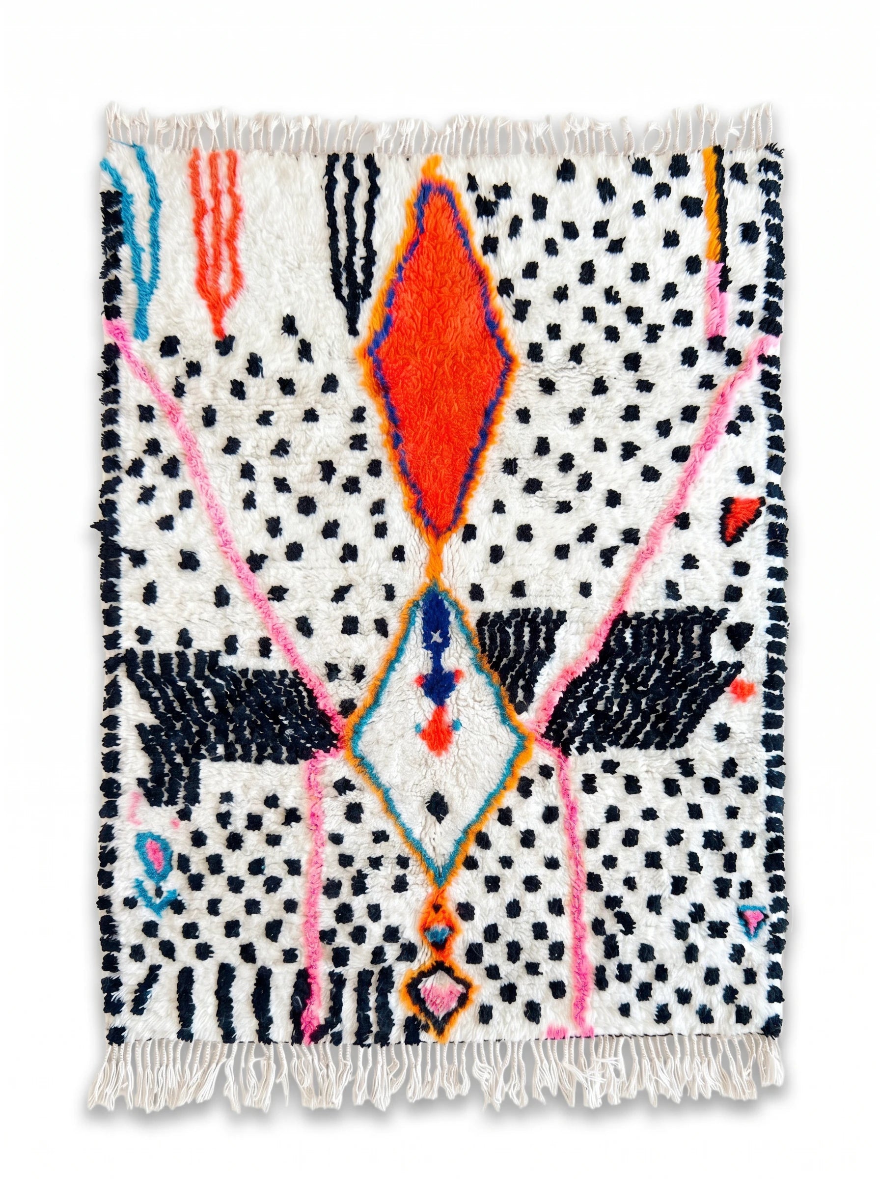Tapis berbère coloré 157 x 220 cm, fait main en laine | Tamazi