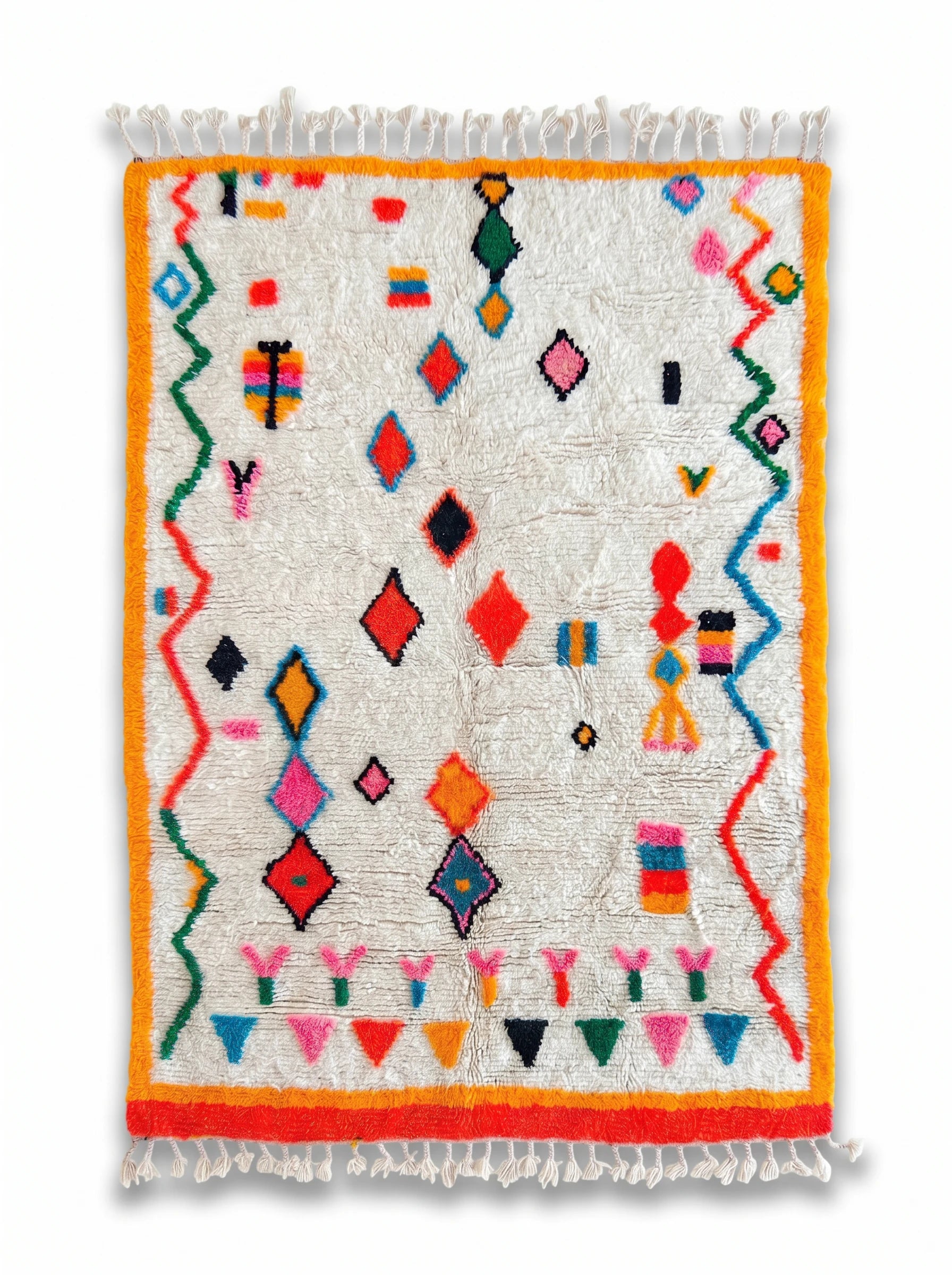 Tapis berbère coloré 157 x 223 cm, fait main en laine | Tamazi