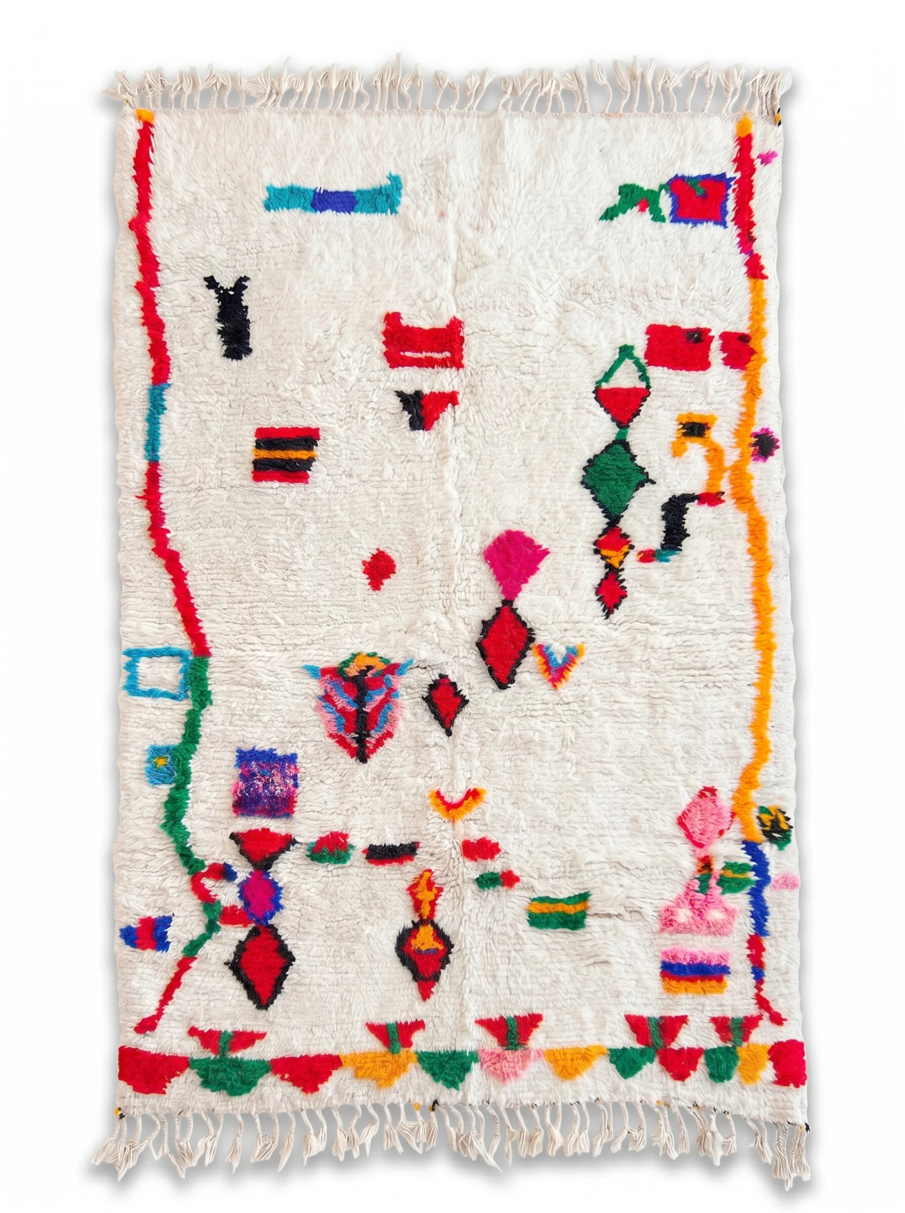 Tapis berbère coloré  157 x 270 cm, fait main en laine | Tamazi