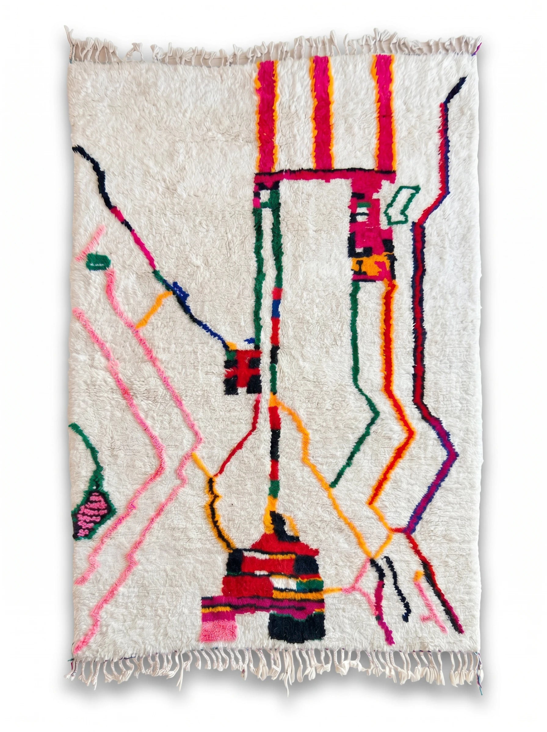 Tapis Berbère Coloré 185 x 296 cm, fait main en laine | Tamazi