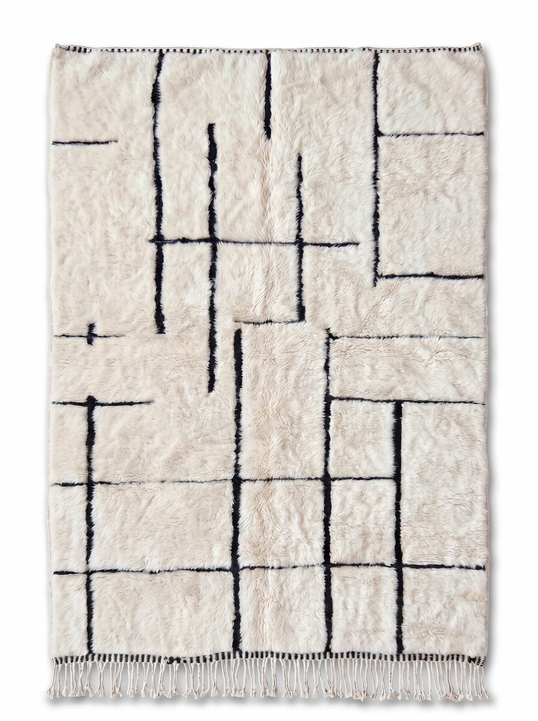 Tapis M'rirt 150 x 260 cm, tapis berbère fait main en laine | Tamazi