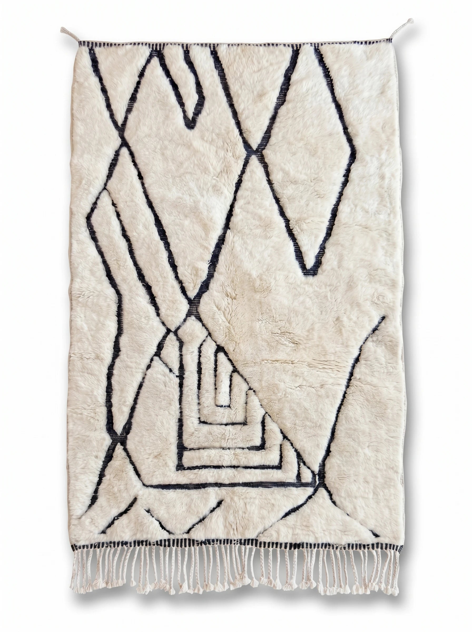 Tapis M'rirt 160 x 270 cm, tapis berbère fait main en laine | Tamazi