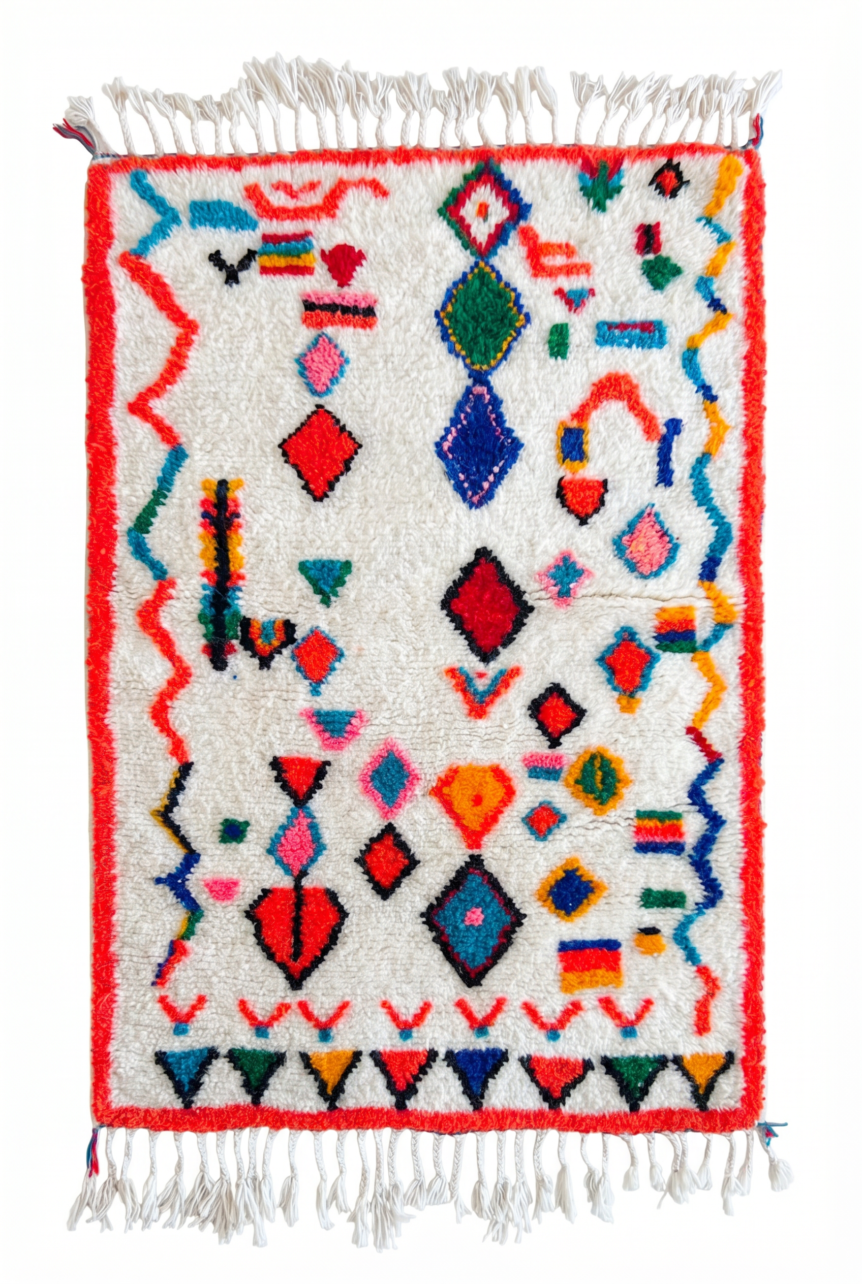 Tapis berbère coloré 91 x 175 cm - n°2473