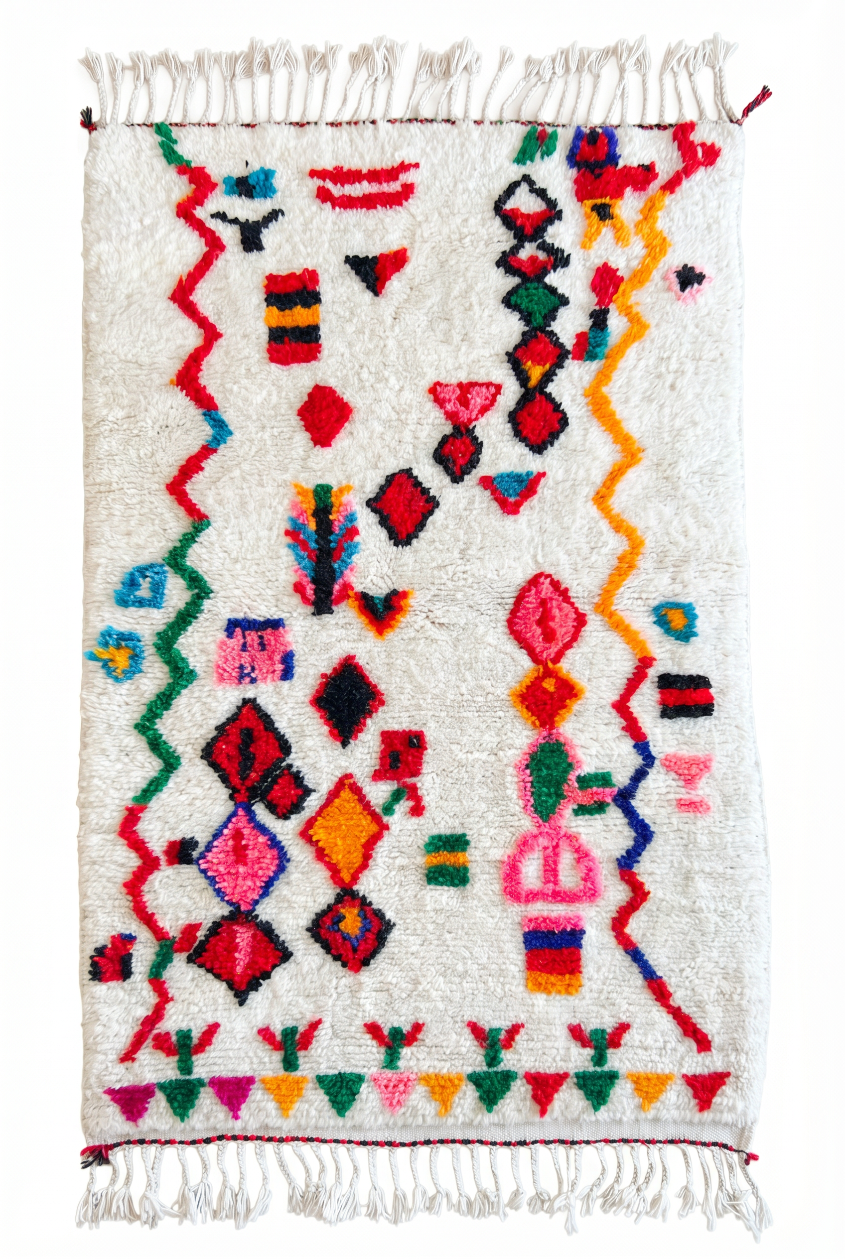 Tapis berbère coloré 106 x 204 cm - n°2504