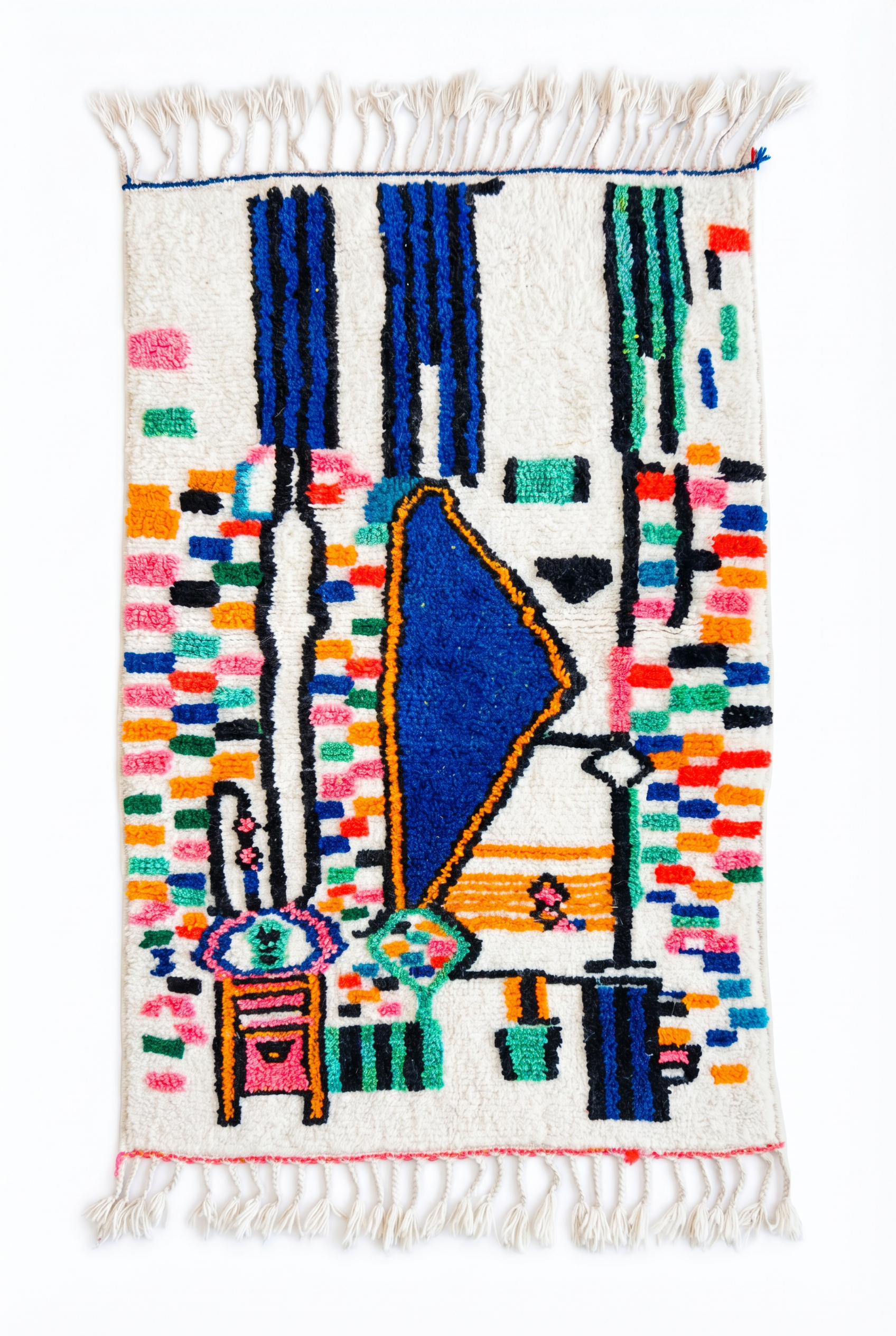 Tapis berbère coloré 99 x 185 cm - n°2484